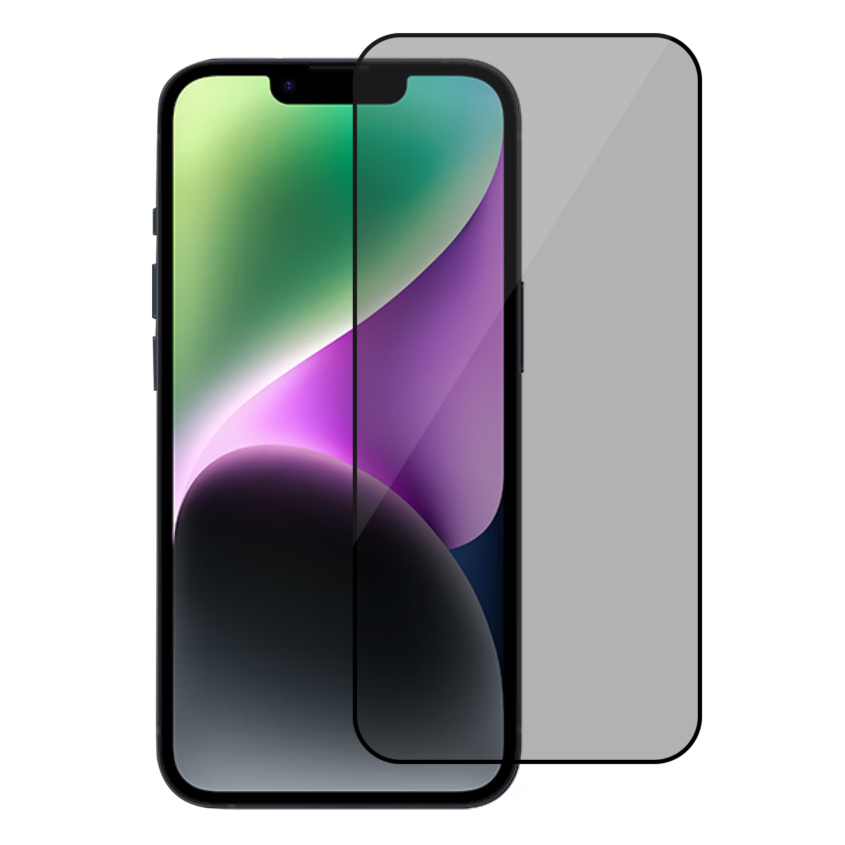 TOTU AB-059 For iPhone 14 Privacy Screen Protector Silk Printing Tempered Glass Anti Dust Film