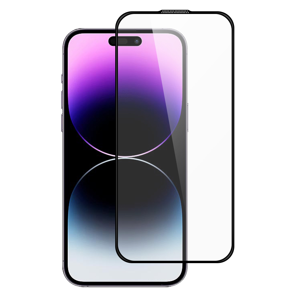 TOTU AB-058 For iPhone 14 Pro Max Screen Protector Silk Printing Tempered Glass Anti Dust Clear Film