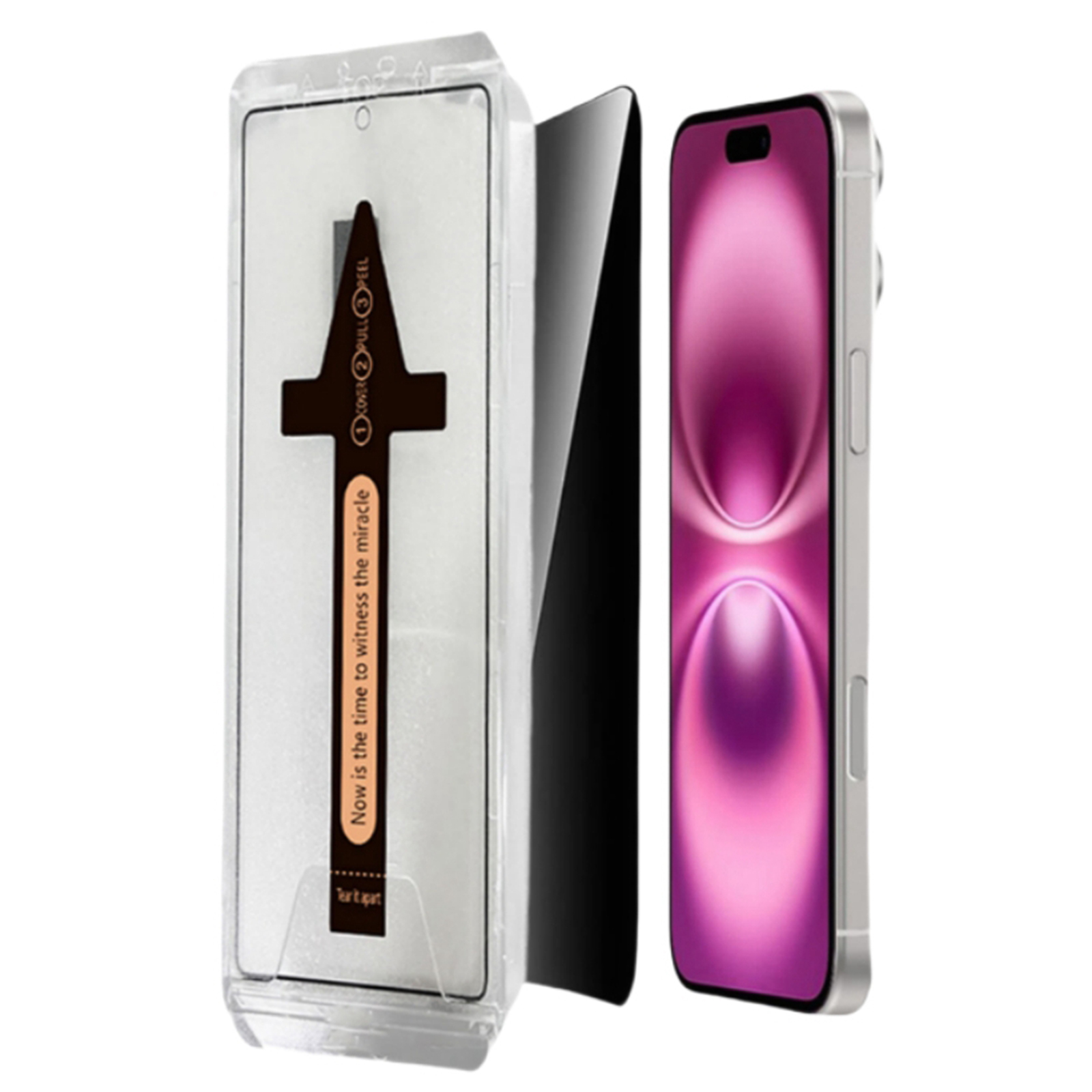 For iPhone Air Anti Spy Tempered Glass Screen Protector with Automatic Dust Removal Tool