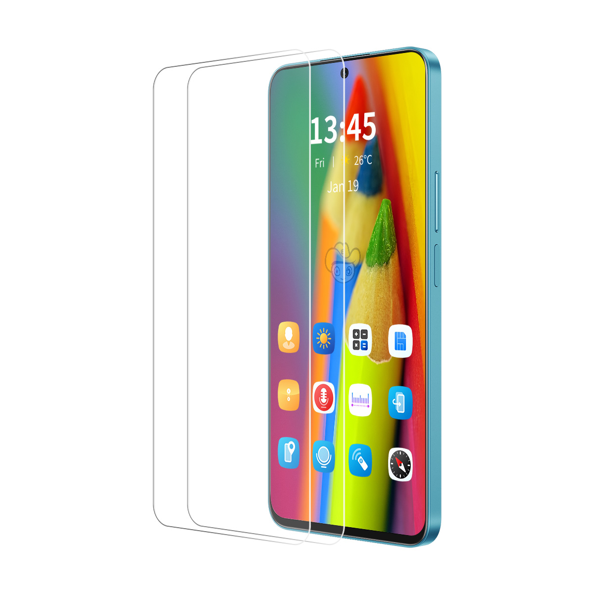 ENKAY HAT PRINCE For Honor X7d 5G / Honor 400 Smart 5G / 4G / X7d 4G 2Pcs Screen Protector   9H Clear High Aluminum-Silicon Glass Film - Transparent