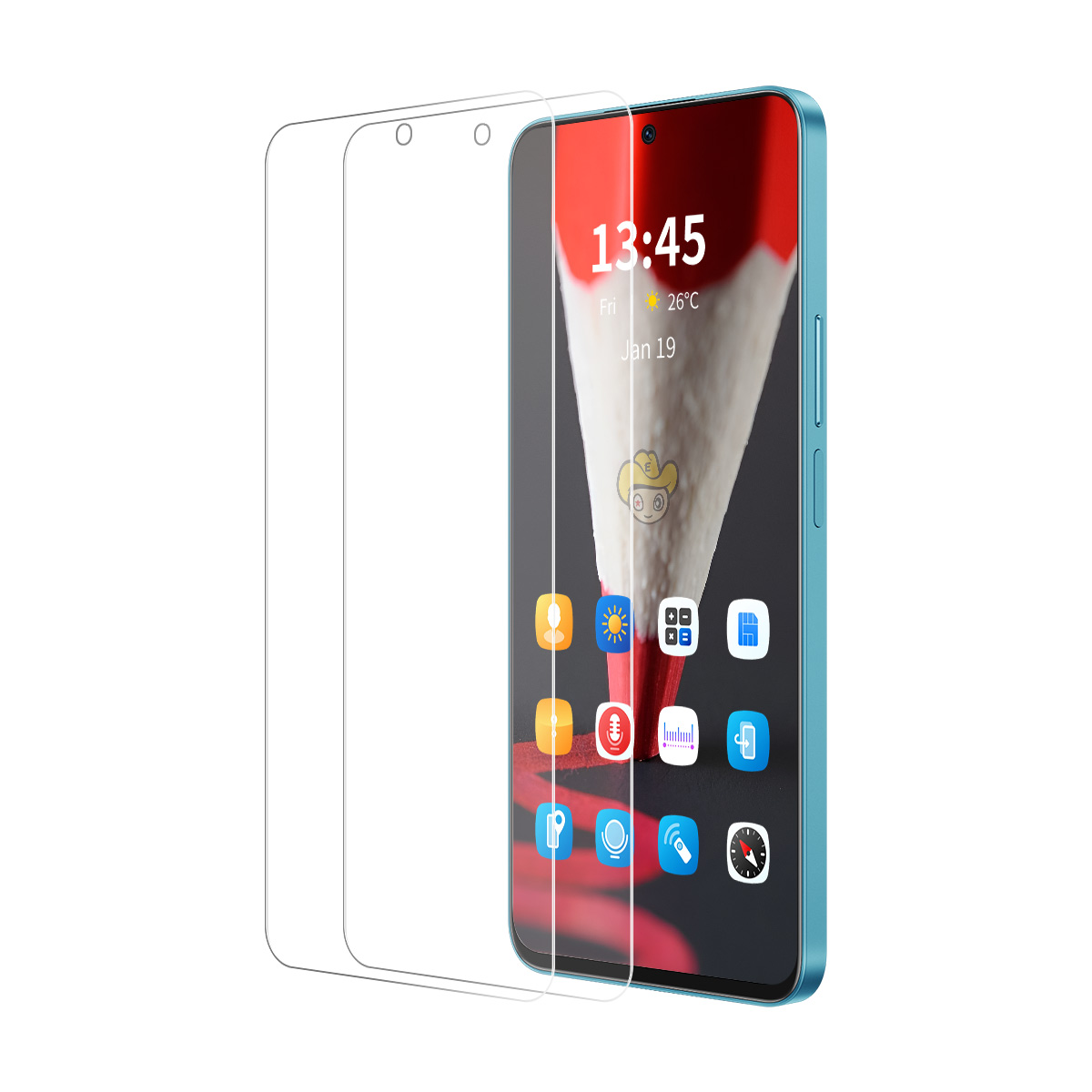 ENKAY HAT PRINCE For Xiaomi Redmi 15 4G (EU) (171mm) / Xiaomi Redmi 15 5G (EU) (171mm) 2Pcs Screen Protector   9H Clear High Aluminum-Silicon Glass Fi
