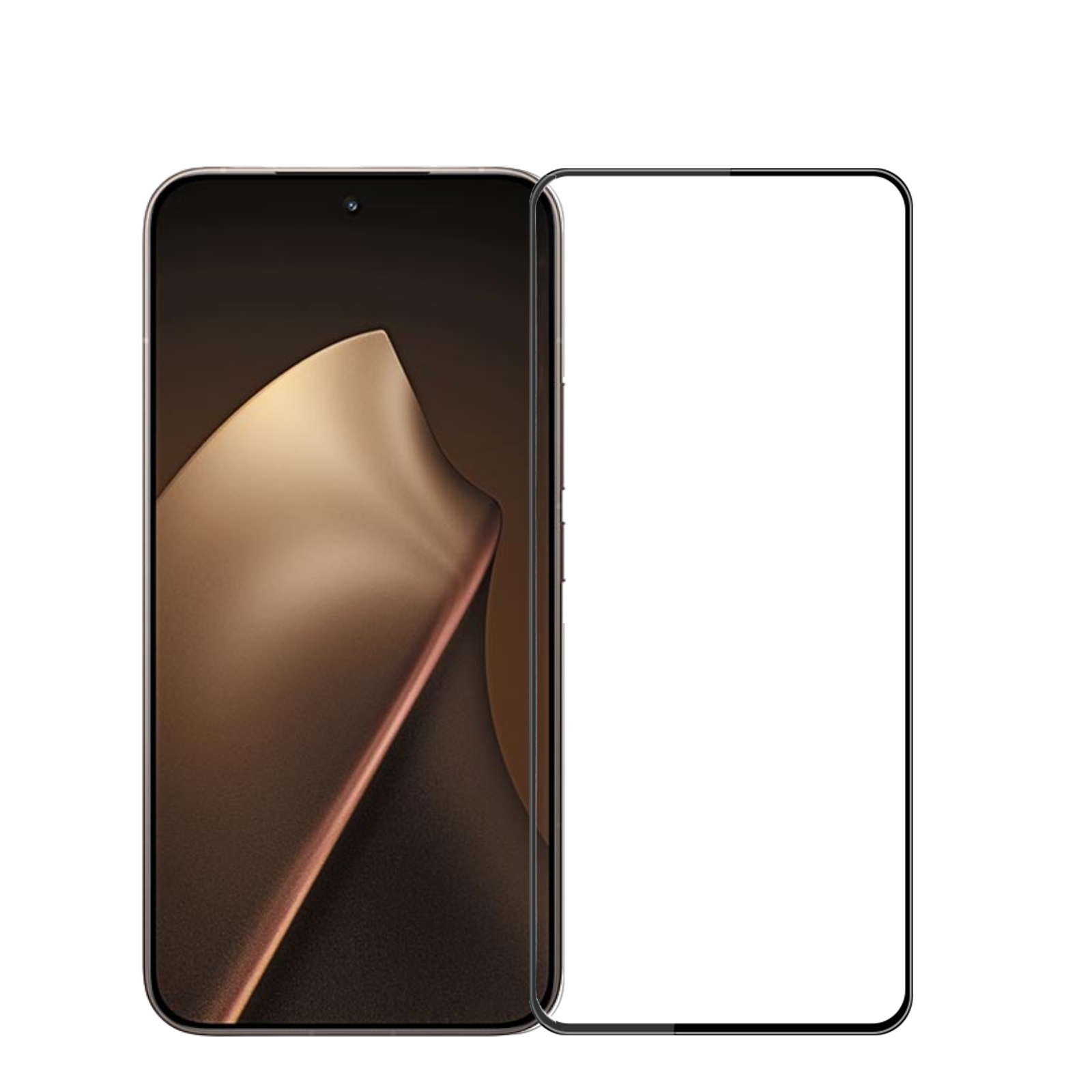 MOFI For Xiaomi 15T Pro / 15T Screen Protector  9H 3D Curved Tempered Glass Film - Black