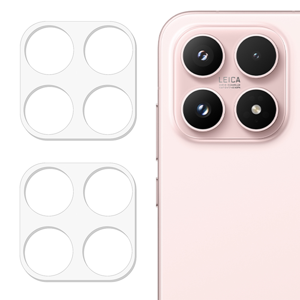 2Pcs For Xiaomi 17 Camera Lens Protector 3D Arc Edge Anti-Scratch Tempered Glass Lens Film - Transparent
