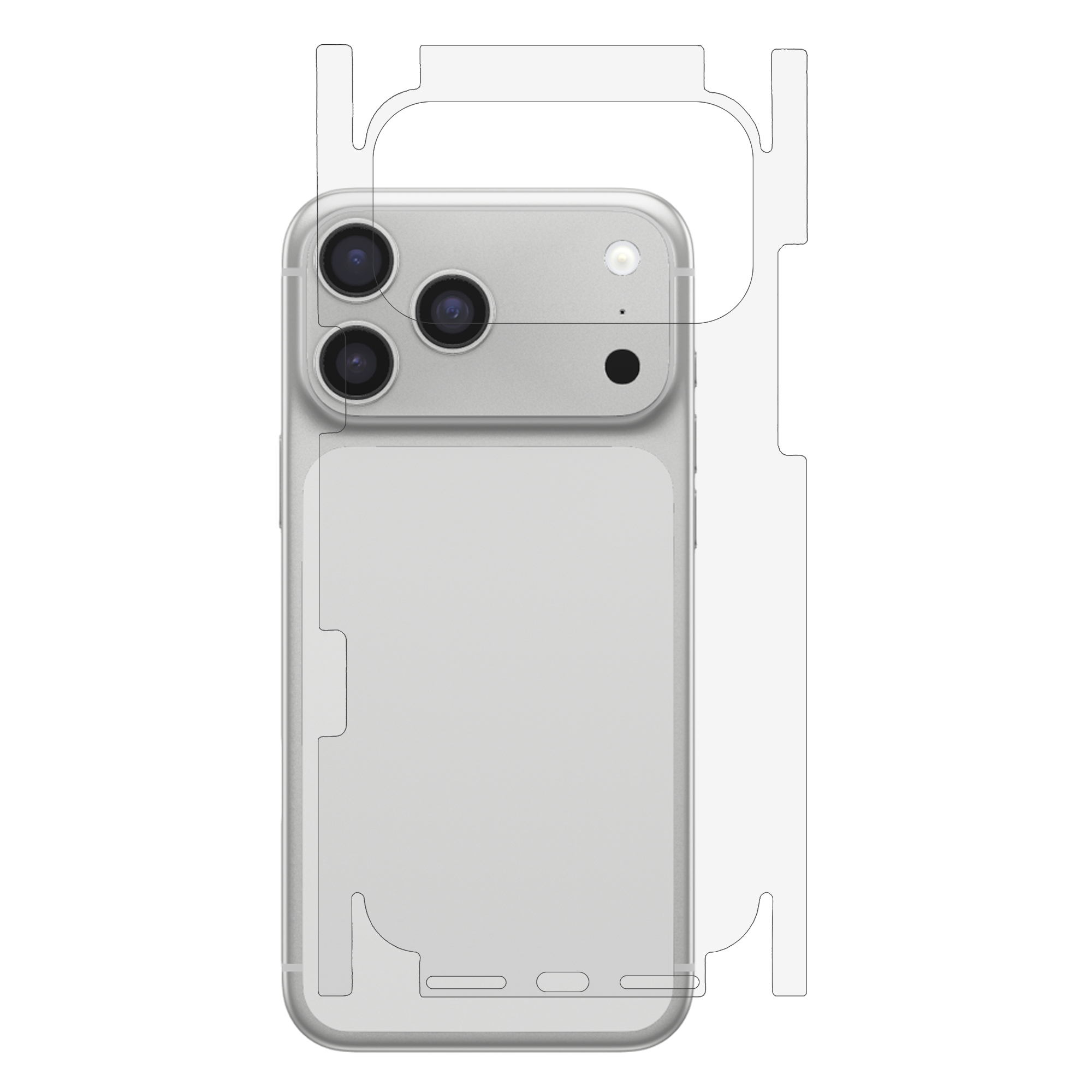 For iPhone 17 Pro Max Phone Back Side Protector Full Coverage Soft PET Film