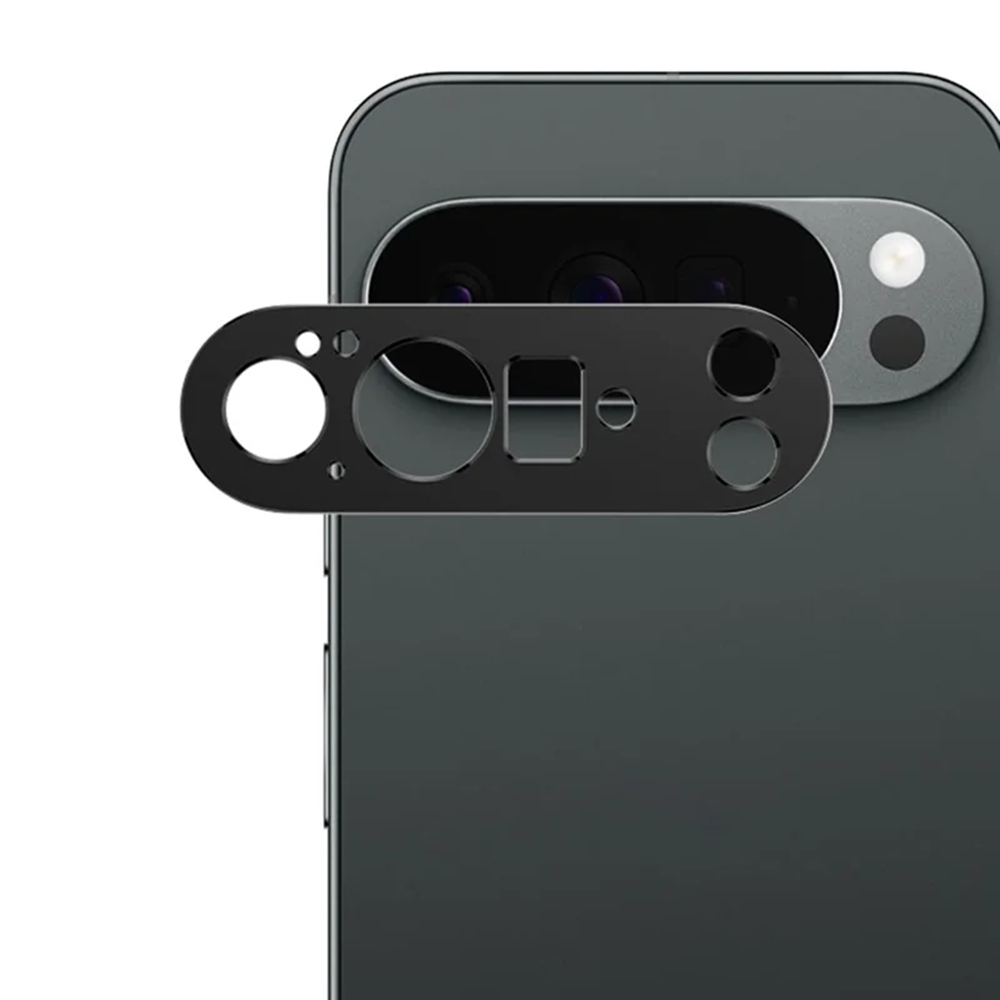 For Google Pixel 10 Pro XL Tempered Glass Lens Protector Silk Printing Camera Lens Film - Black