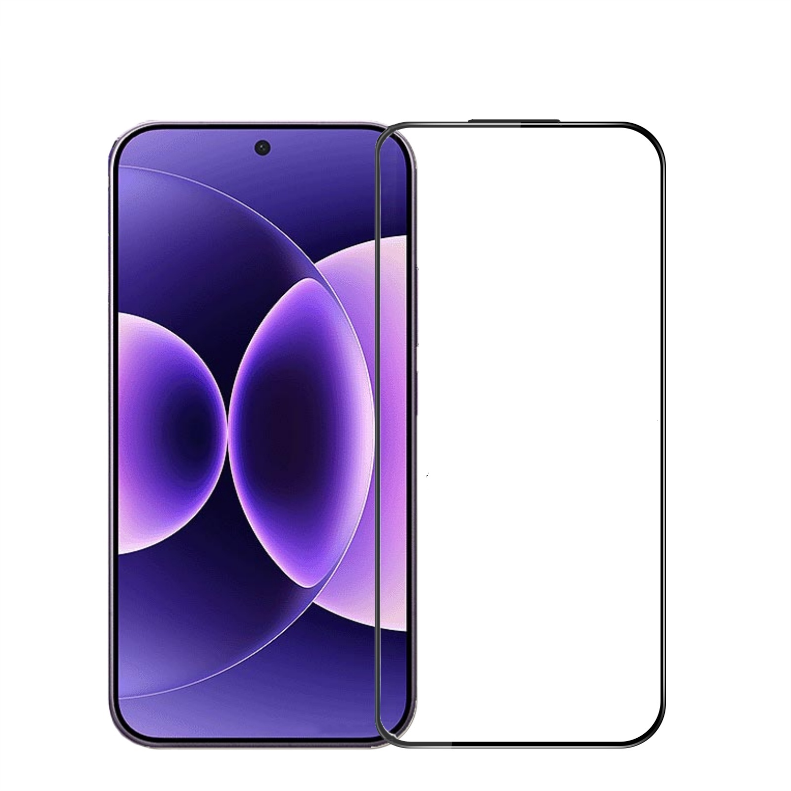 MOFI For Xiaomi 17 Pro Max Screen Protector  9H 3D Curved Tempered Glass Film - Black