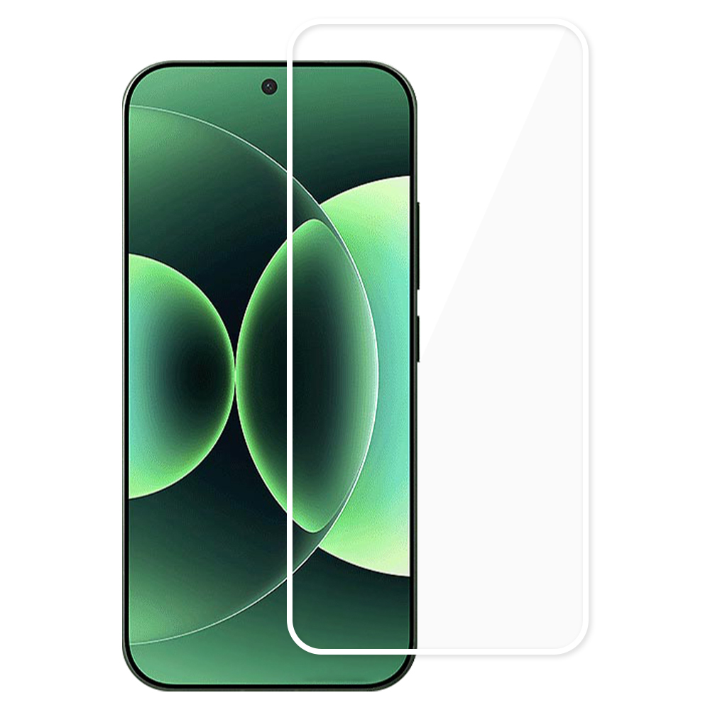 For Xiaomi 17 Pro Max Screen Protector Full Glue White Edge Electroplated High Aluminum-Silicon Glass Film (Fingerprint Unlock)