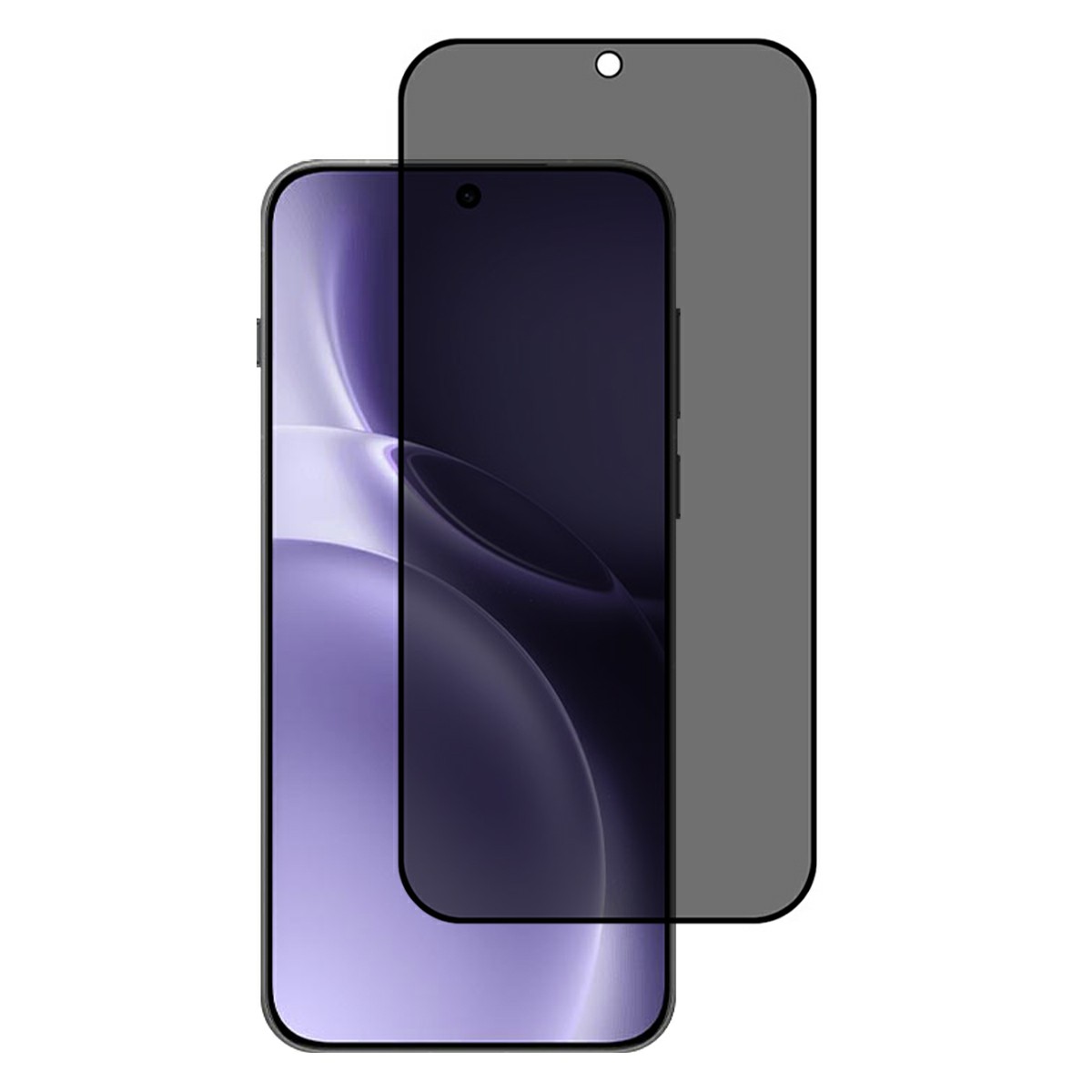 For vivo X300 Pro 5G Full Screen Protector Silk Printing Full Glue Anti Spy Tempered Glass Film (Fingerprint Unlock)