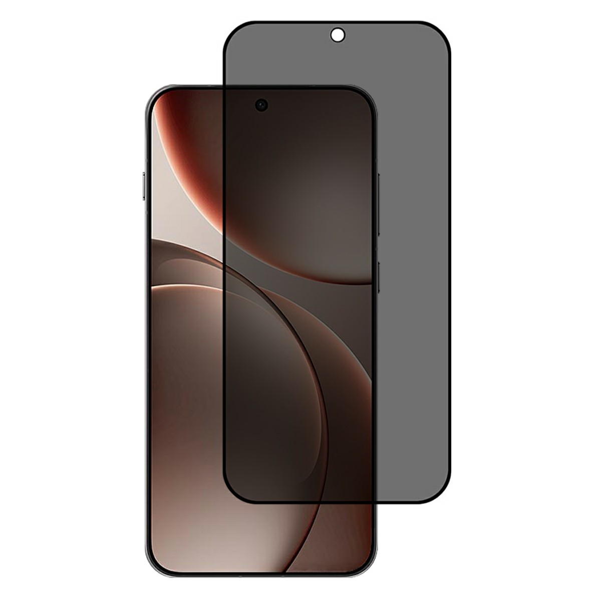 For Oppo Find X9 5G Screen Protector Silk Printing Full Glue Anti Spy Tempered Glass Film (Fingerprint Unlock)