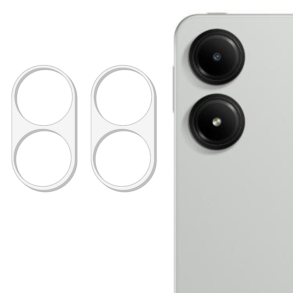2Pcs For Xiaomi Redmi Pad 2 Pro Full Coverage Camera Lens Protector 3D Arc Edge Anti-Scratch Tempered Glass Lens Film