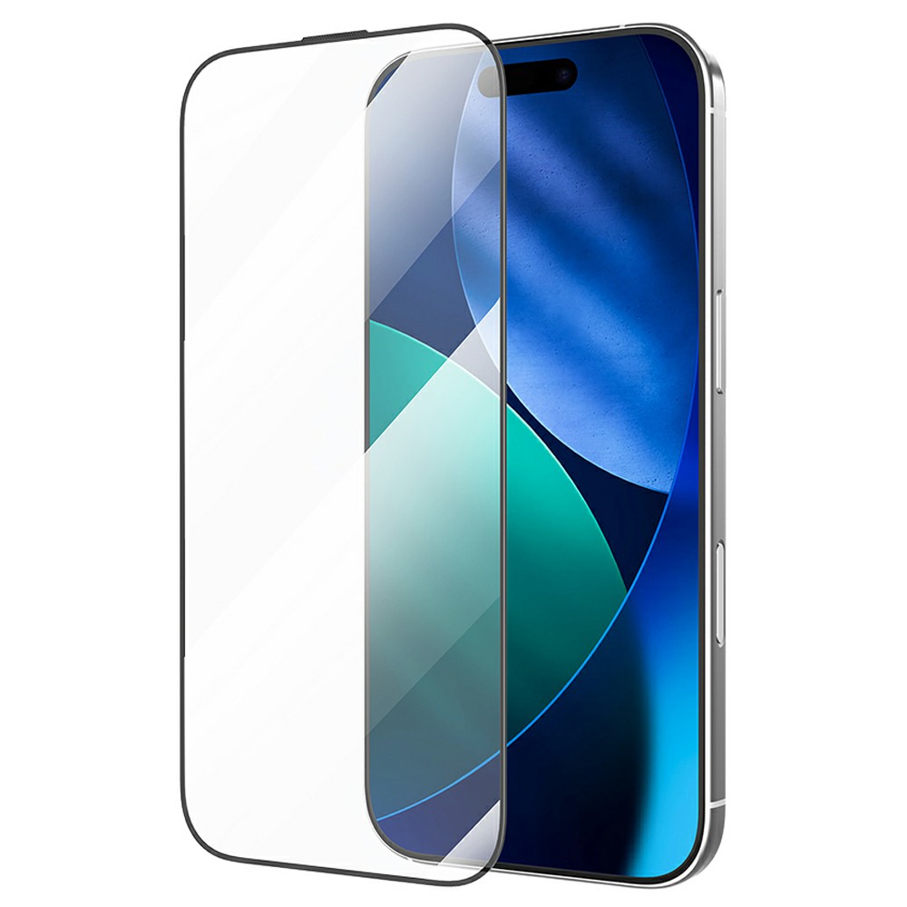 ROCK For iPhone 17 Tempered Glass Full Screen Protector Silk Printing Ultra Clear Full Glue Film
