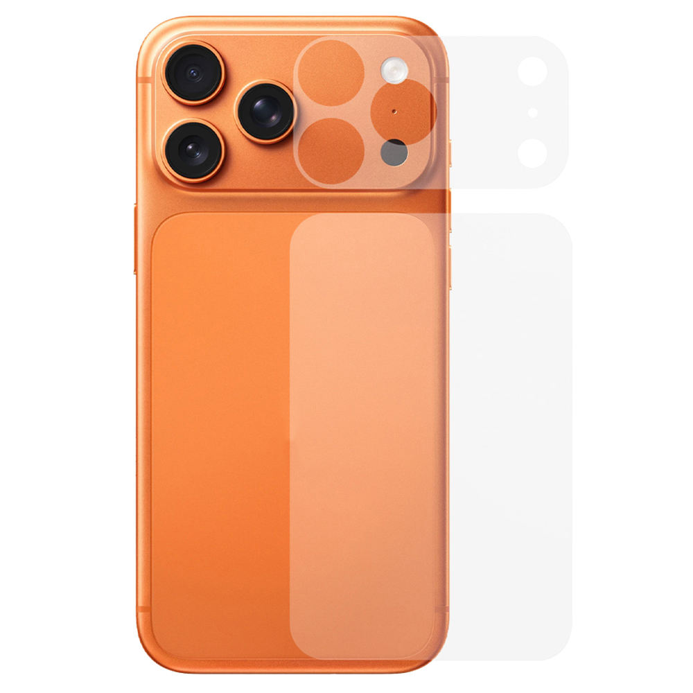 For iPhone 17 Pro Back Screen Protector Set with Camera Base Film Scratch-Resistant Anti-Explosion