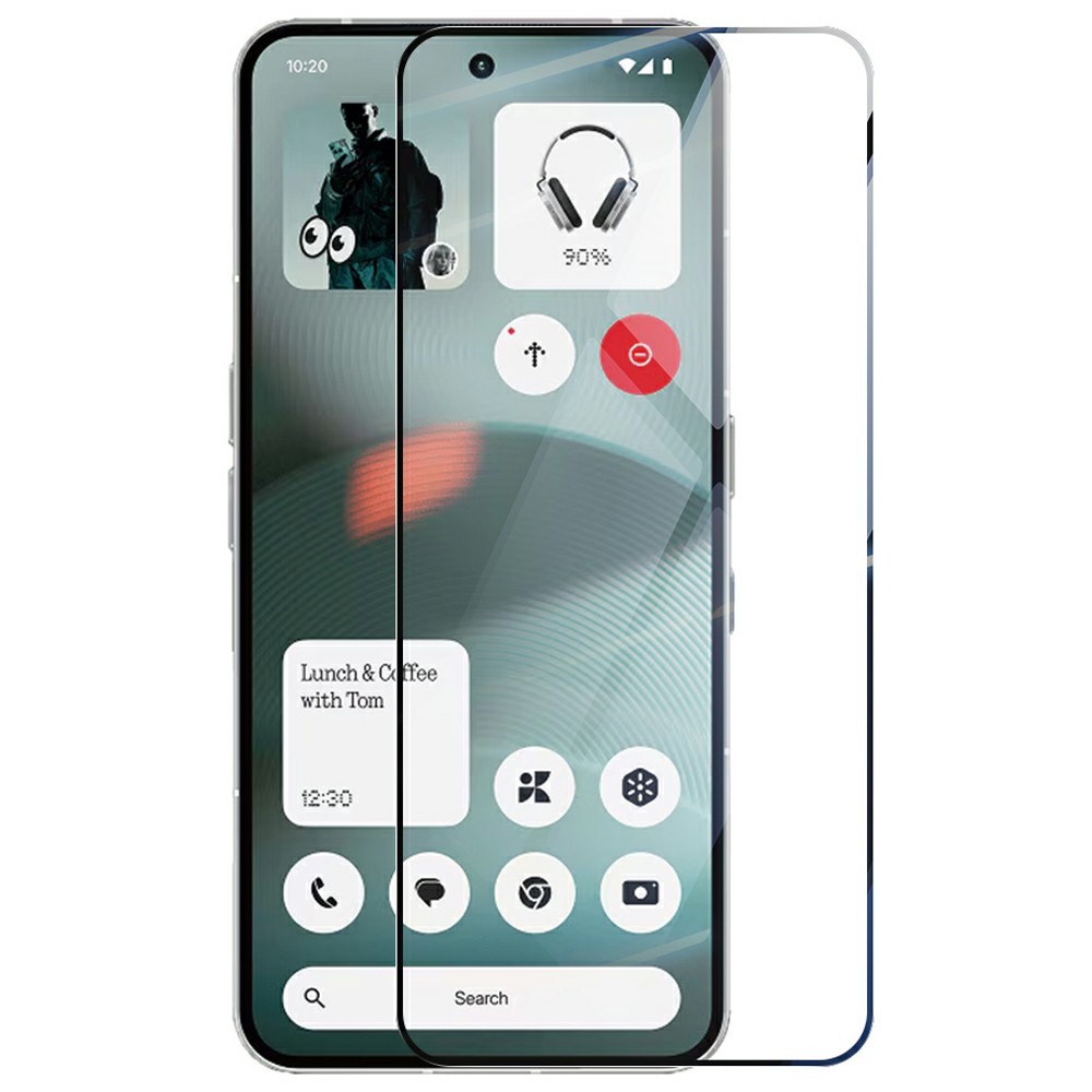 RURIHAI For Nothing Phone (3a) Lite 5G Full Screen Protector Full Glue Secondary Hardening High Aluminium-Silicon Glass Film