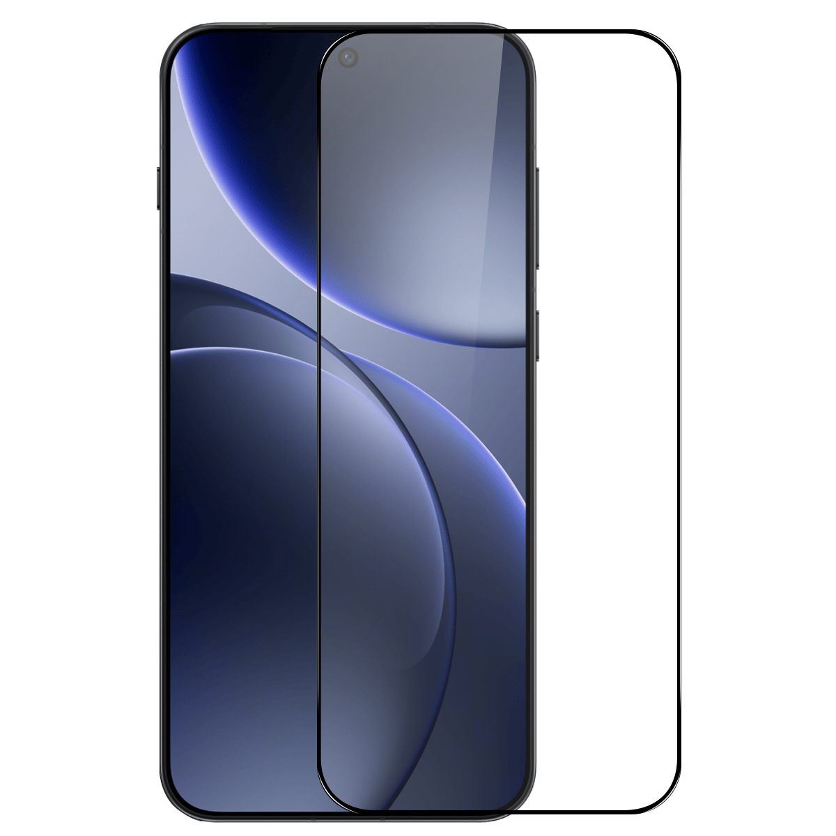 NORTHJO A++ For Oppo Find X9 5G Full Screen Protector Silk Printing Full Glue High Aluminum-Silicon Glass Film Support Fingerprint Unlock  - Black