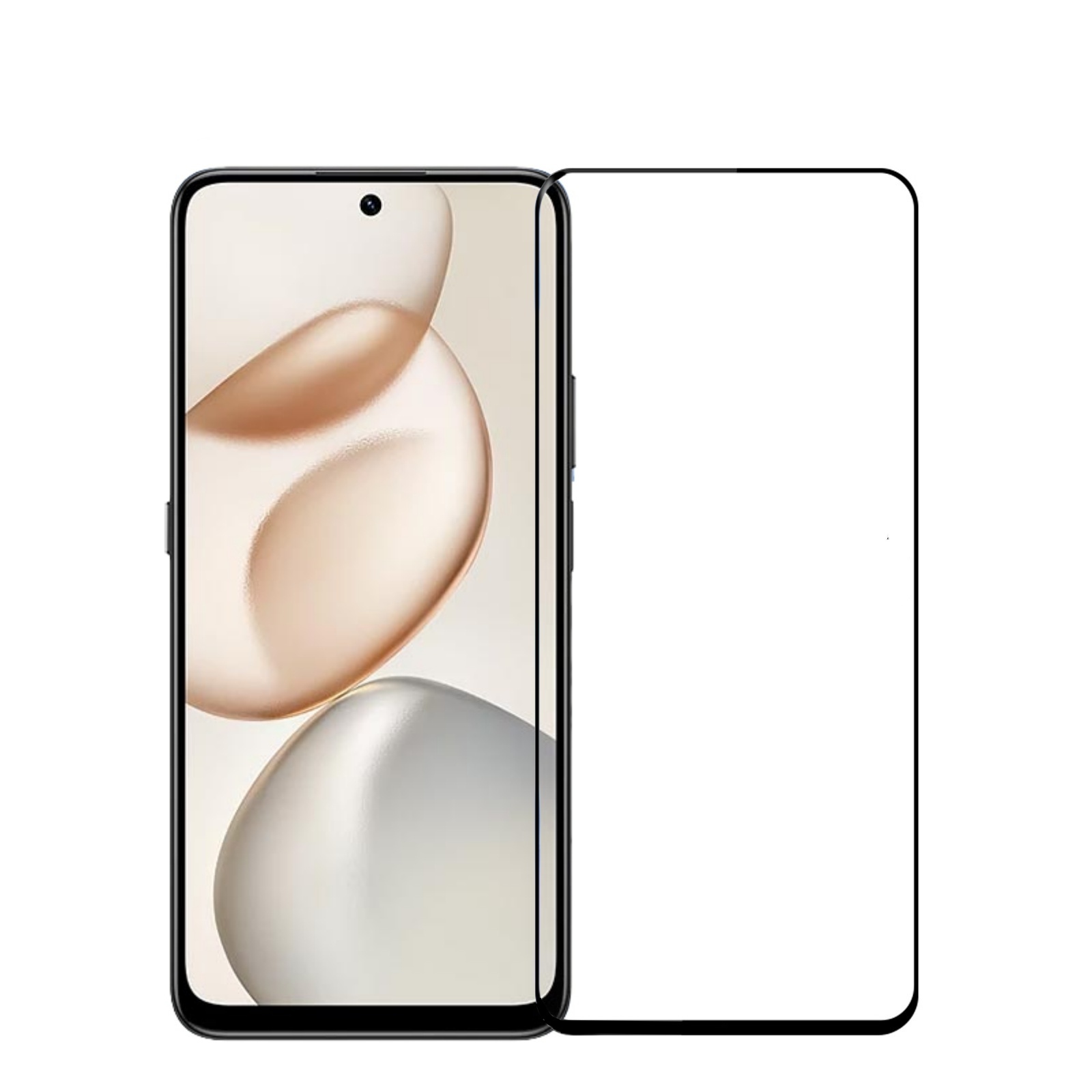 MOFI For Honor 400 Smart 4G / Honor 400 Smart 5G Screen Protector  9H Full Glue Full Coverage High Aluminum-Silicon Glass Film - Black