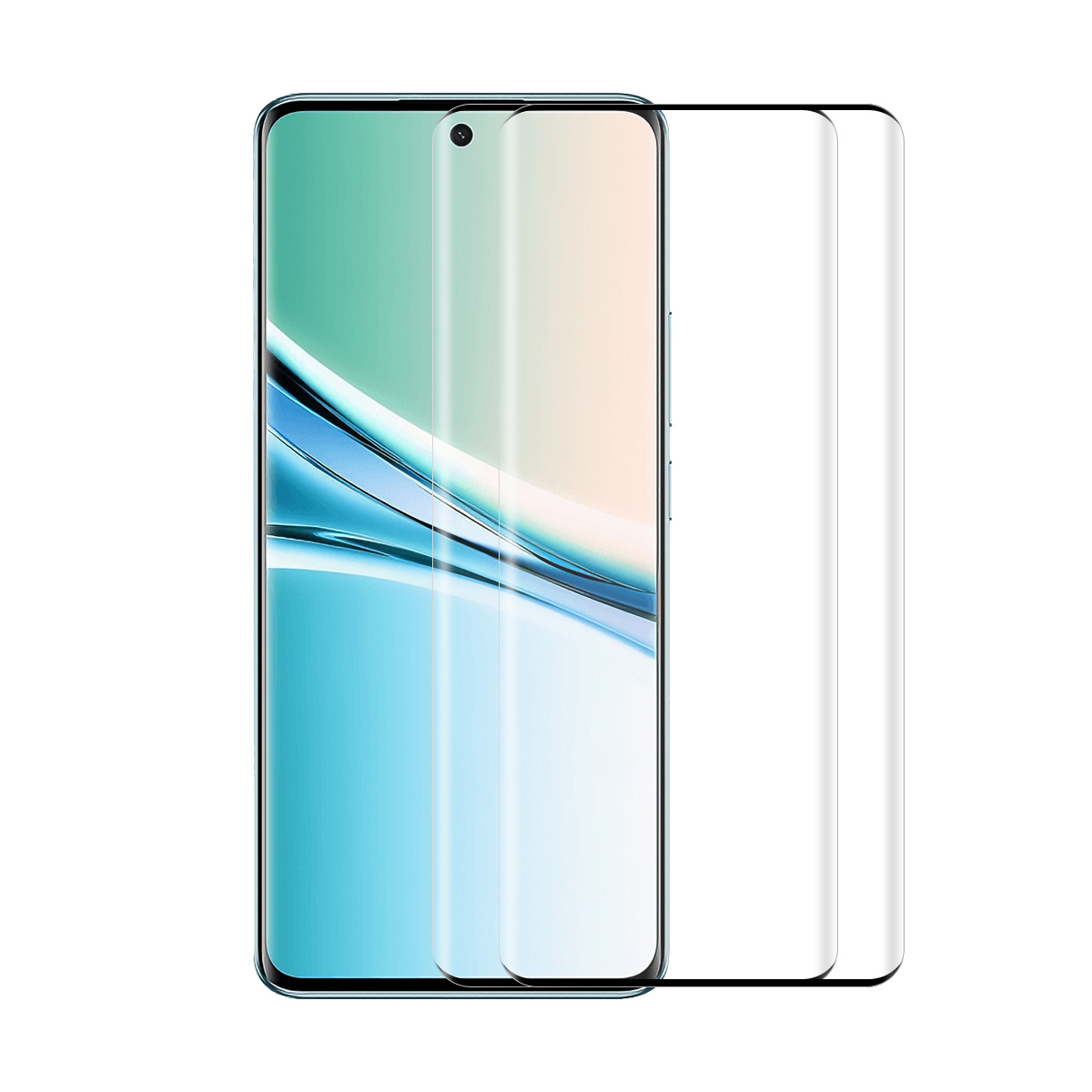 ENKAY HAT PRINCE For Xiaomi Poco M8 5G / Redmi Note 15 5G (Global) / 15 4G (Global) 2Pcs Tempered Glass   Screen Protector 3D Curved Clear Screen Film