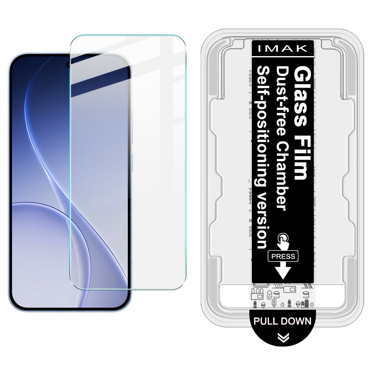 IMAK H Series For Oppo Reno15 Pro 5G (Global) / Reno15 5G (China) Tempered Glass Screen Protector Easy Installation Film with Auto Dust-Remove Tool - 