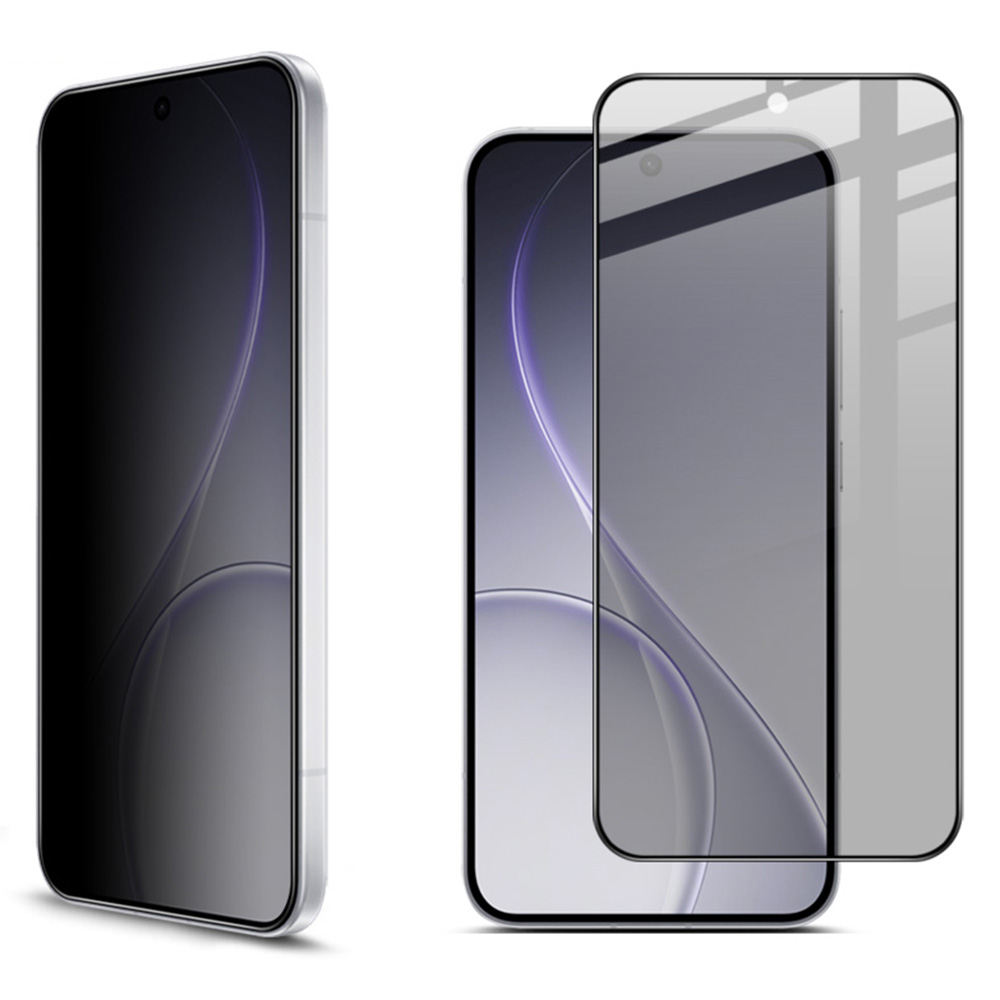IMAK For Oppo Reno15 F 5G Privacy Screen Protector Anti Peep Full Cover Tempered Glass Film (Fingerprint Unlock) - Black