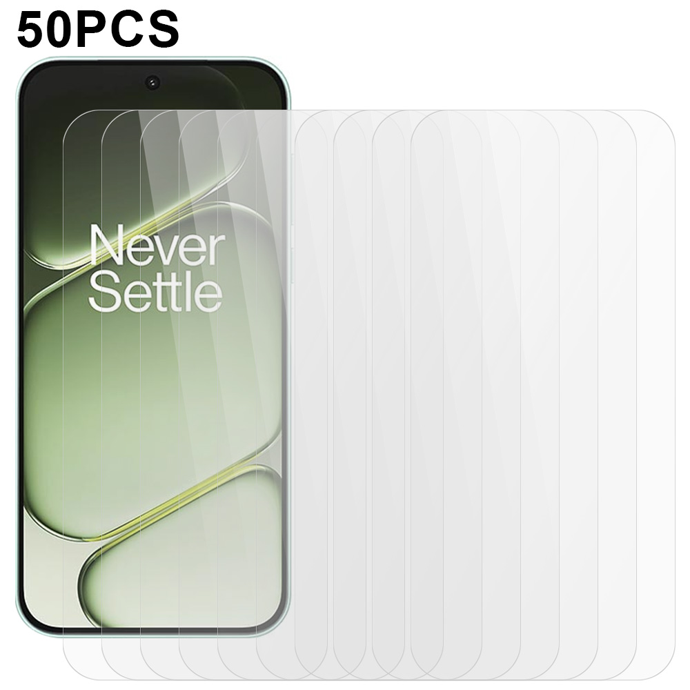 50Pcs For OnePlus Turbo 6 5G / Turbo 6V 5G / Nord 6 5G Screen Protector Full Glue Tempered Glass Clear Screen Film (NOT Complete Covering) (No Package