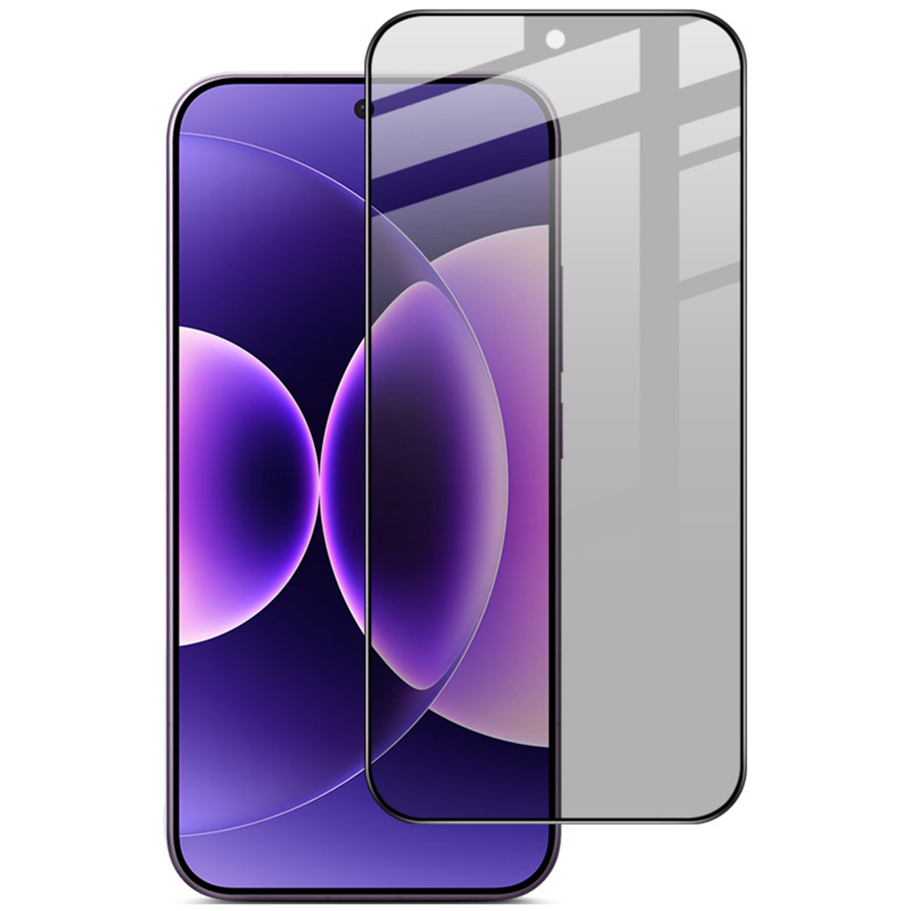 IMAK For Realme GT 8 Pro 5G / GT 8 5G Privacy Screen Protector Anti Peep Full Cover Tempered Glass Film (Fingerprint Unlock) - Black