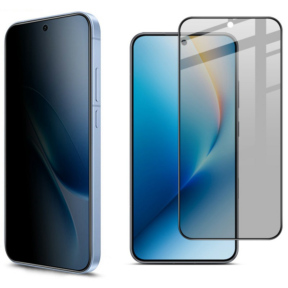 IMAK For vivo iQOO Z11 Turbo 5G Privacy Screen Protector Anti Peep Full Cover Tempered Glass Film (Fingerprint Unlock) - Black