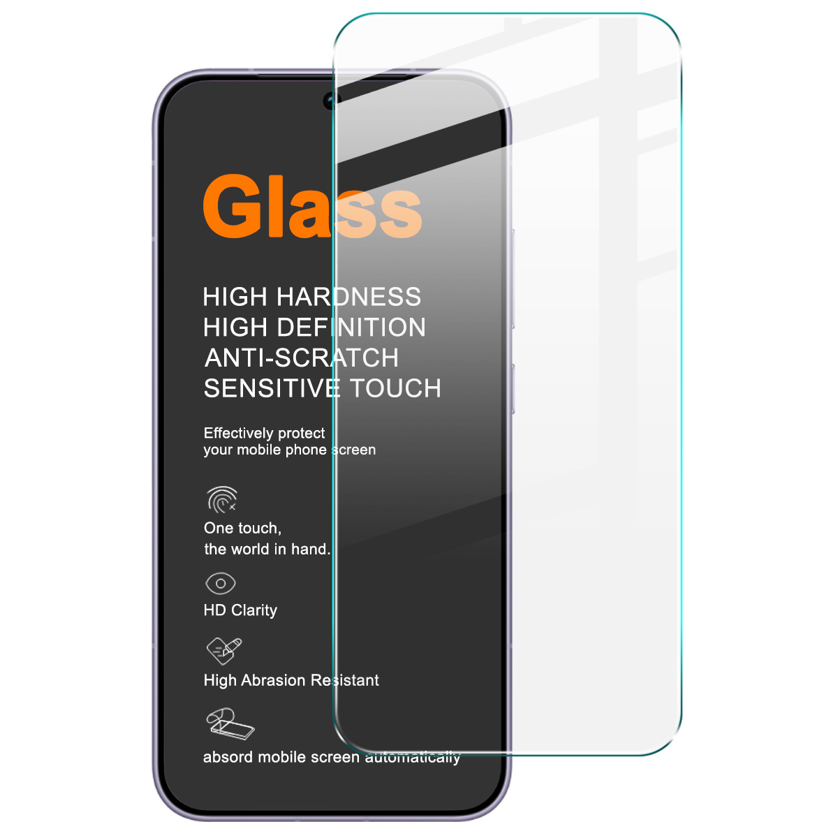 IMAK H Series For Honor Magic8 Pro Air 5G Screen Protector Tempered Glass Film (Not Complete Coverage) (Fingerprint Unlock) - Transparent