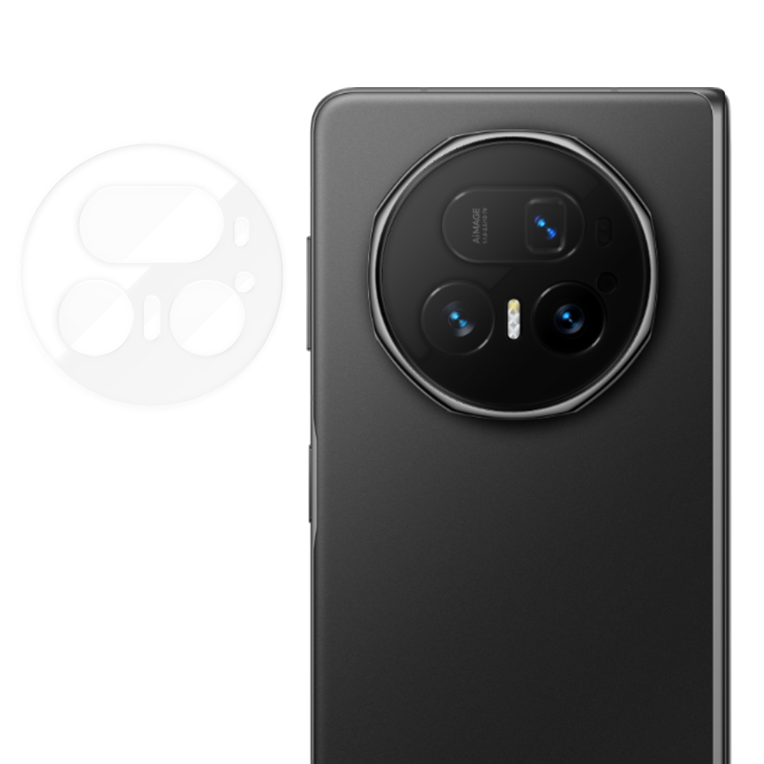 For Honor Magic V5 5G Full Cover Camera Lens Protector High Definition Anti Fingerprint AR Tempered Glass Lens Film - Transparent