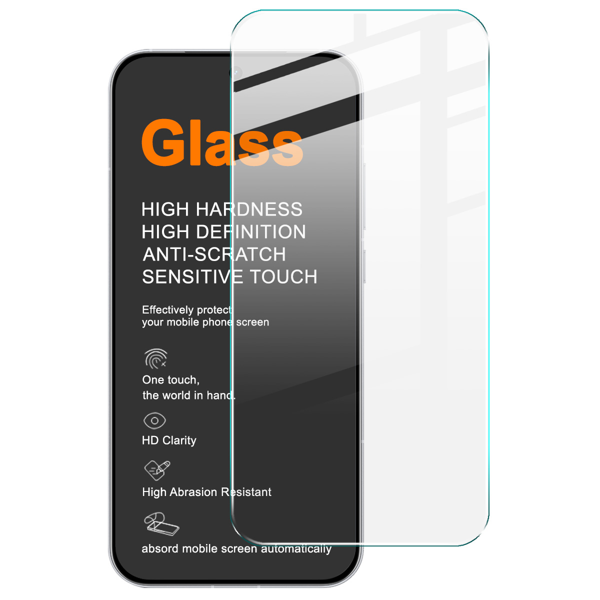 IMAK H Series For Realme Neo8 5G Screen Protector Tempered Glass Film (Not Complete Coverage) (Fingerprint Unlock) - Transparent