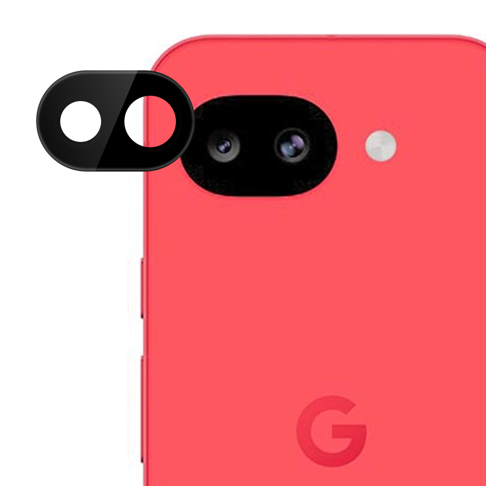 For Google Pixel 10a Tempered Glass Lens Protector Silk Printing Camera Lens Film - Black