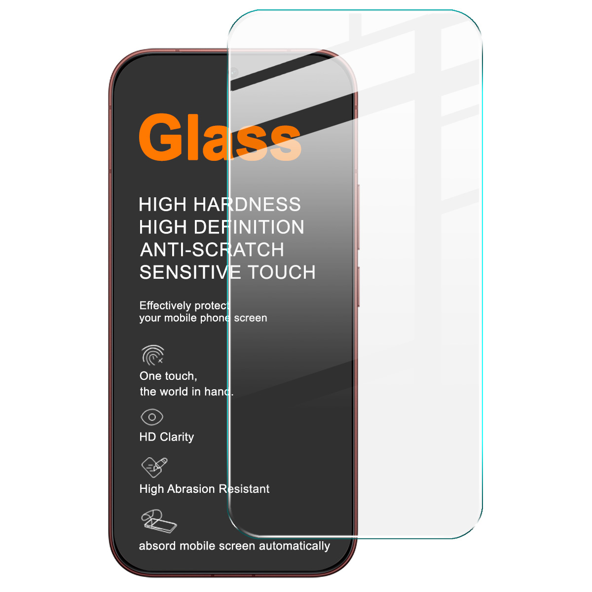 IMAK H Series For vivo V70 5G / V70 Elite 5G Screen Protector Tempered Glass Film (Not Complete Coverage) (Fingerprint Unlock) - Transparent