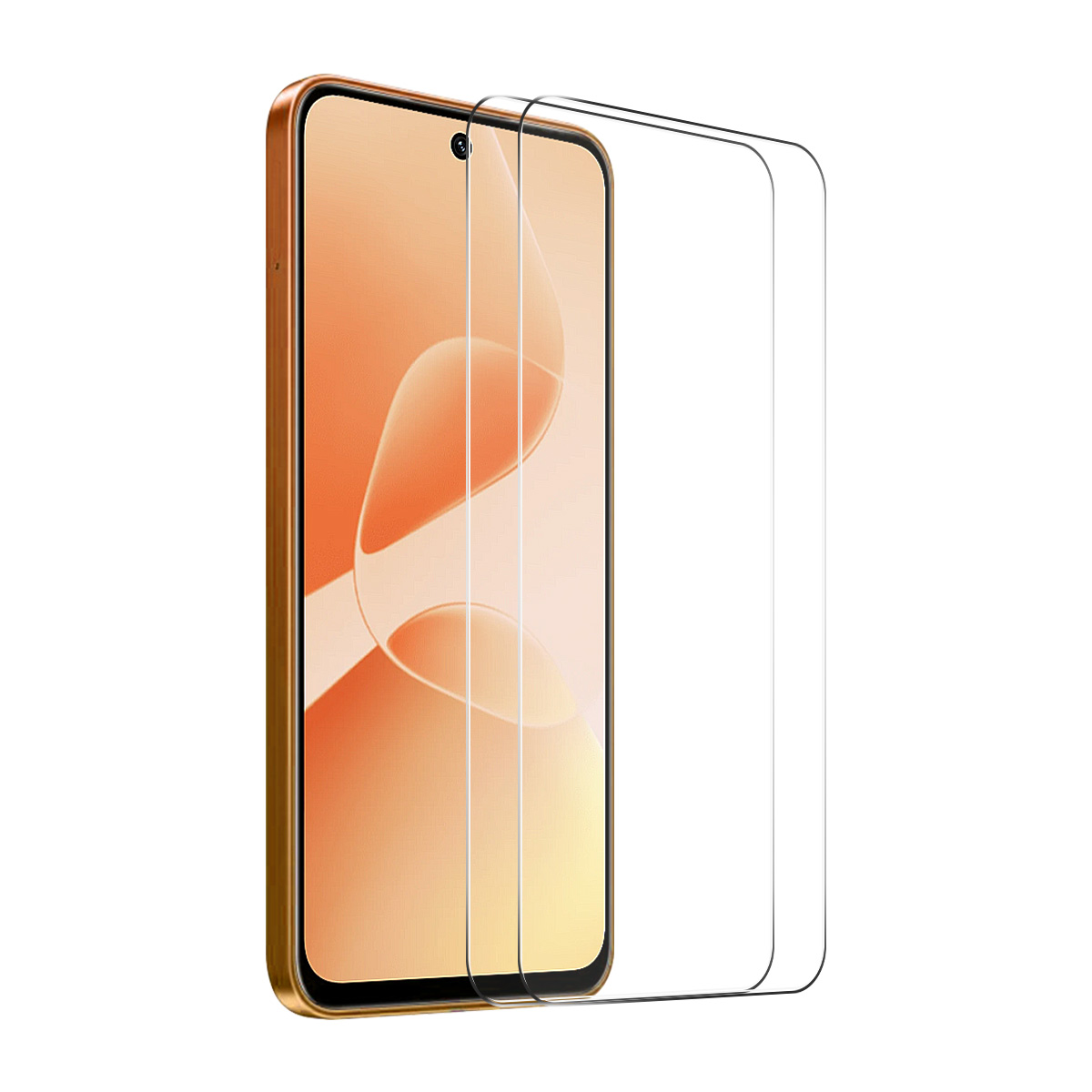 ENKAY HAT PRINCE For Infinix Note 60 5G   2Pcs Screen Protector 9H Clear Full Glue High Aluminum-Silicon Glass Film (NOT Complete Covering) - Transpar