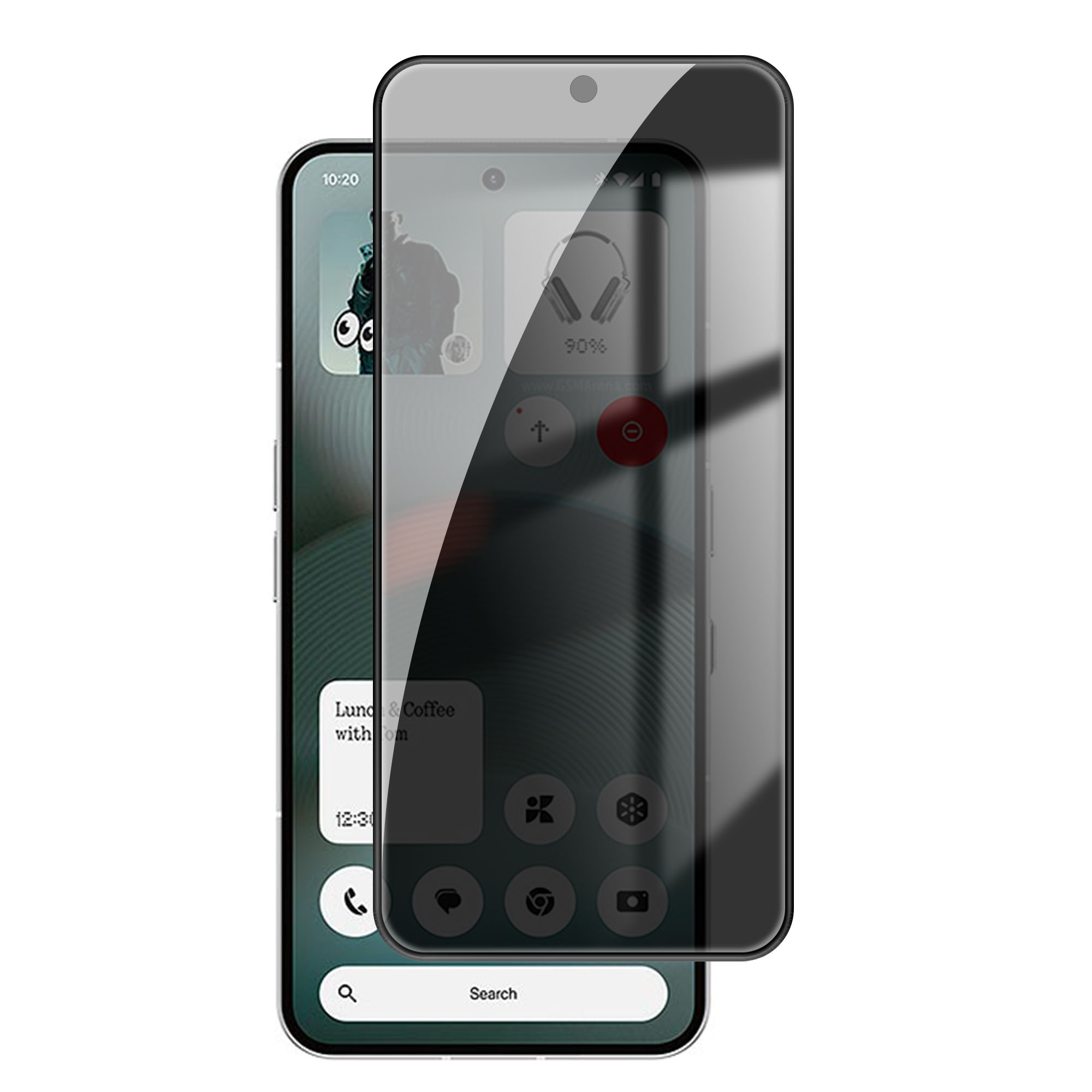 For Nothing Phone (3) 5G Anti Spy Privacy Full Screen Protector Black Edge High Aluminium-silicon Glass Film - As Shown