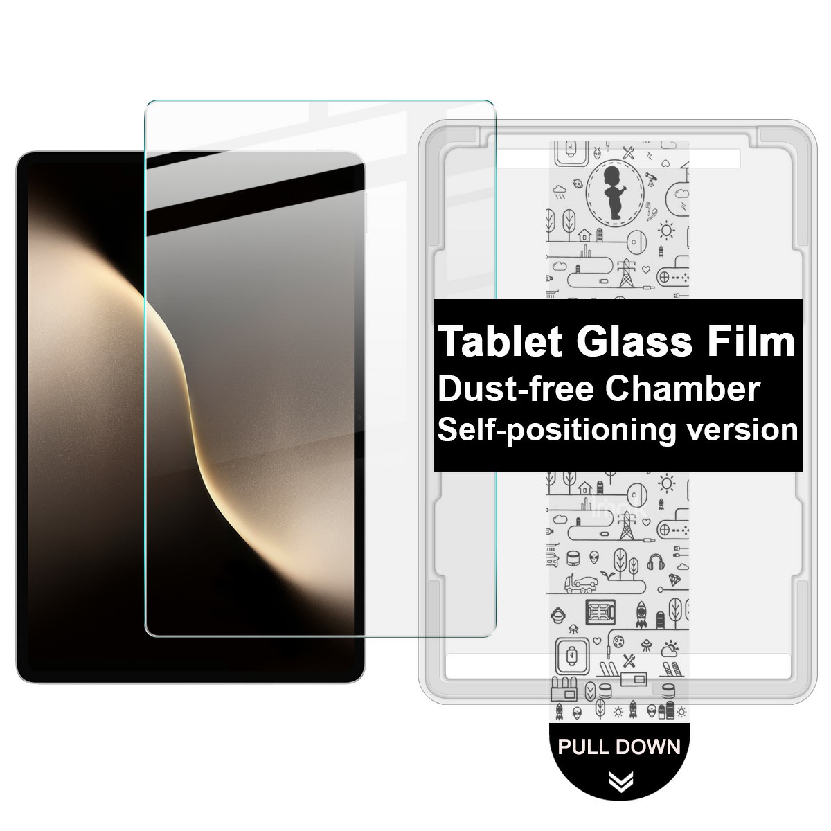 IMAK For Honor MagicPad3  /  MagicPad 3 Pro Tempered Glass Full Screen Protector with Dust-free Installation Tool - Transparent
