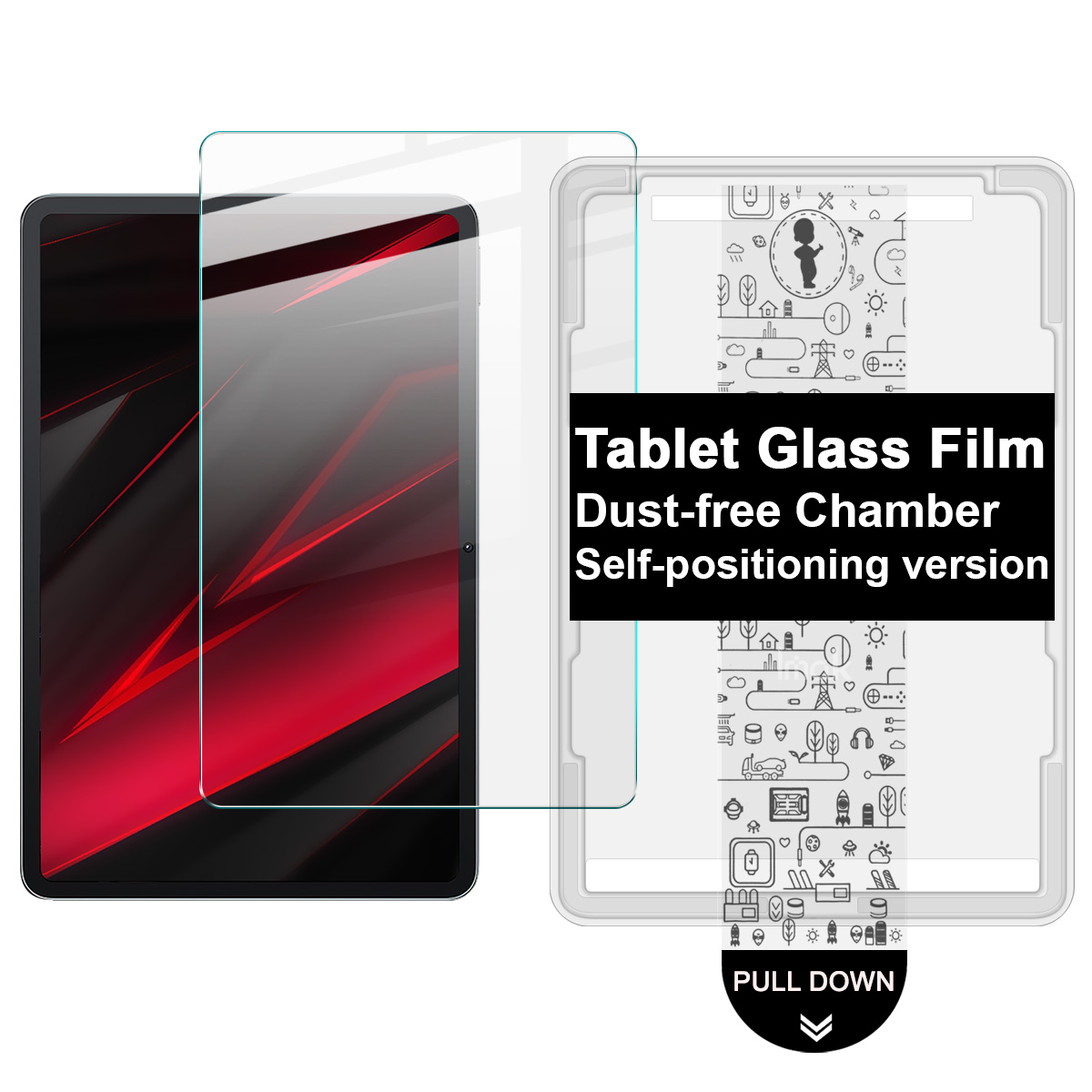 IMAK For ZTE nubia RedMagic Nova Tempered Glass Full Screen Protector with Dust-free Installation Tool - Transparent
