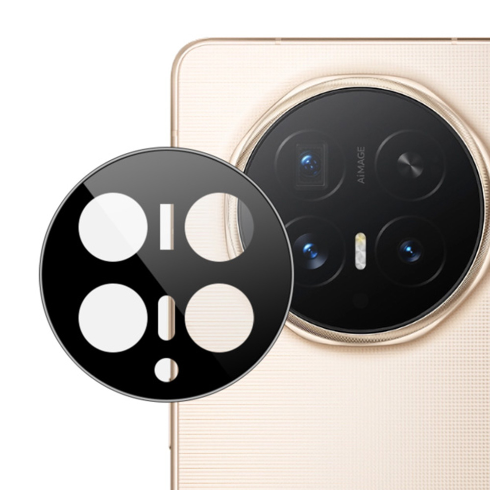 IMAK For Honor Magic V6 5G Camera Lens Protector Tempered Glass HD Clear Full Cover Lens Film - Black