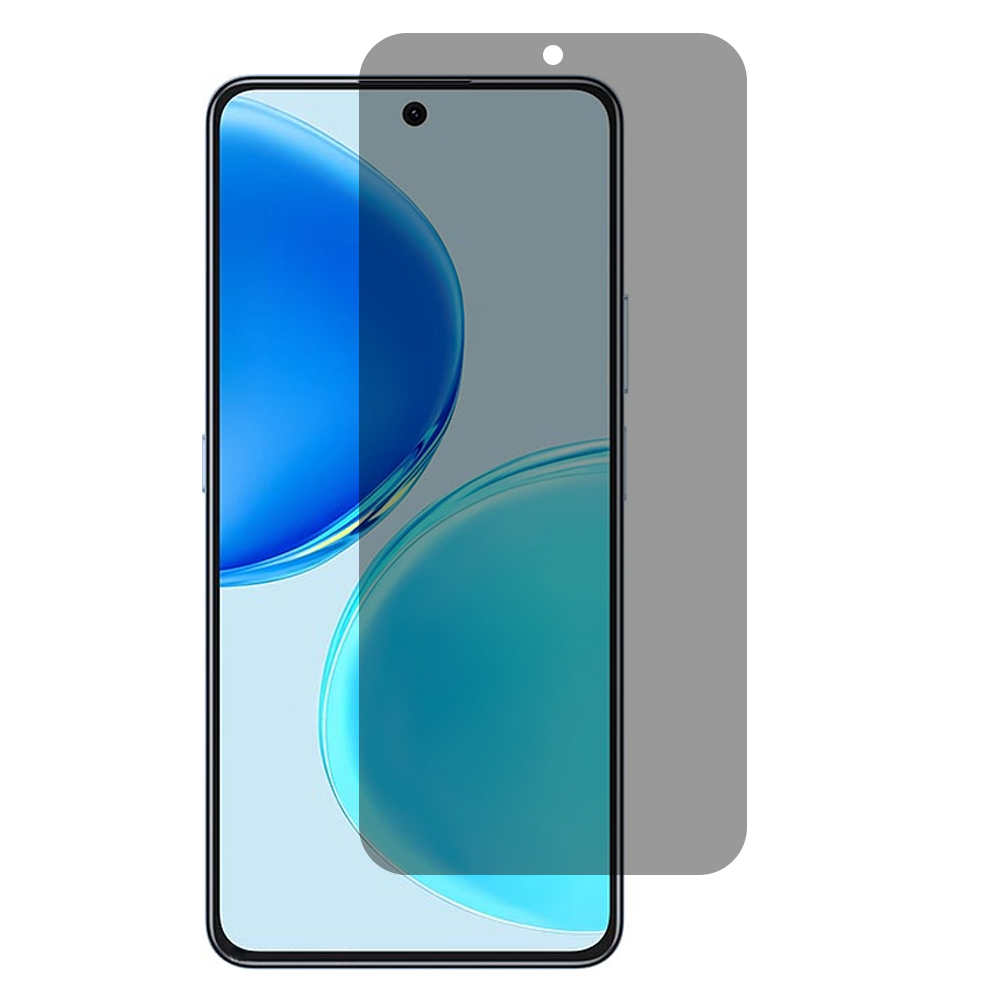 For Honor X8d 4G 2.5D Arc Edge Anti Spy Full Screen Protector Full Glue High Aluminium-silicon Glass Film - Black