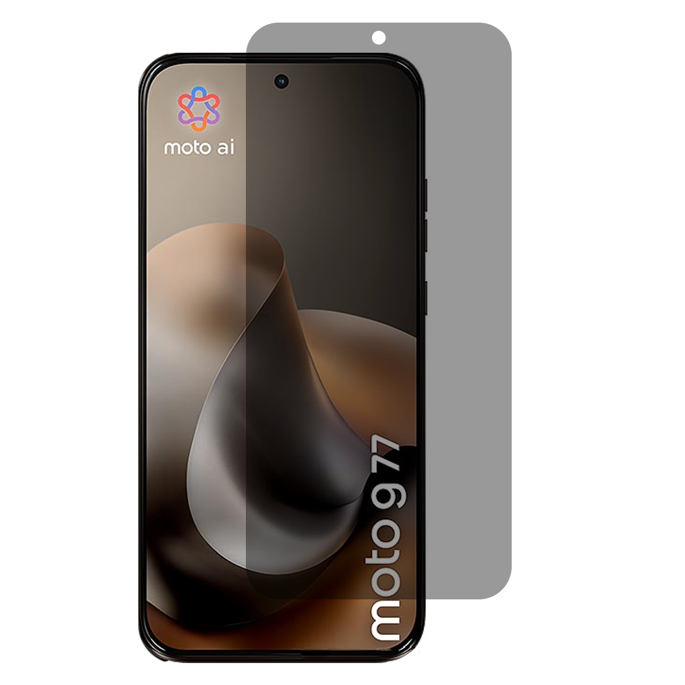 For Motorola Moto G77 5G / G67 5G 2.5D Arc Edge Anti Spy Full Screen Protector Full Glue High Aluminium-silicon Glass Film - Black