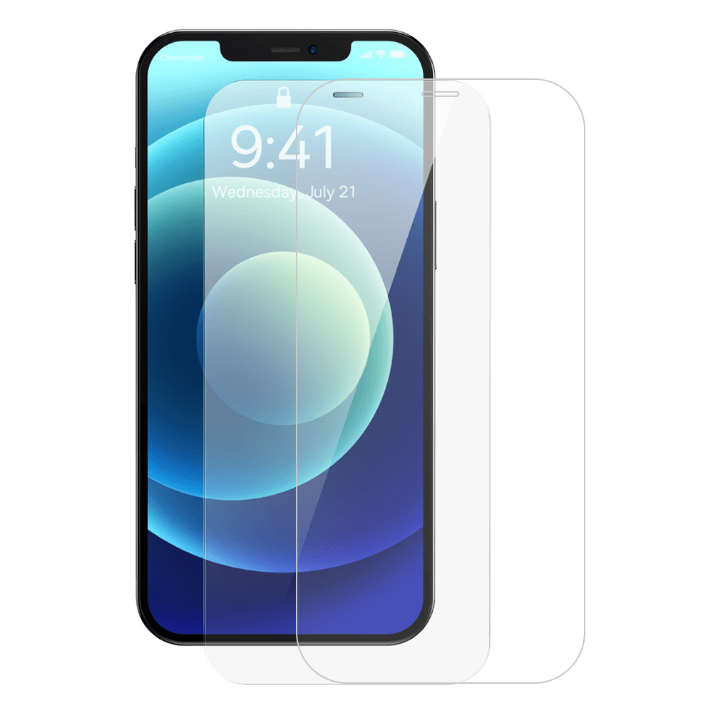 

BASEUS 2Pcs Anti-Explosion Screen Protector for iPhone 12 / 12 Pro 6.1 inch, 0.3mm Full-Glass Crystal Tempered Glass Anti-Dust Film, iPhone 12