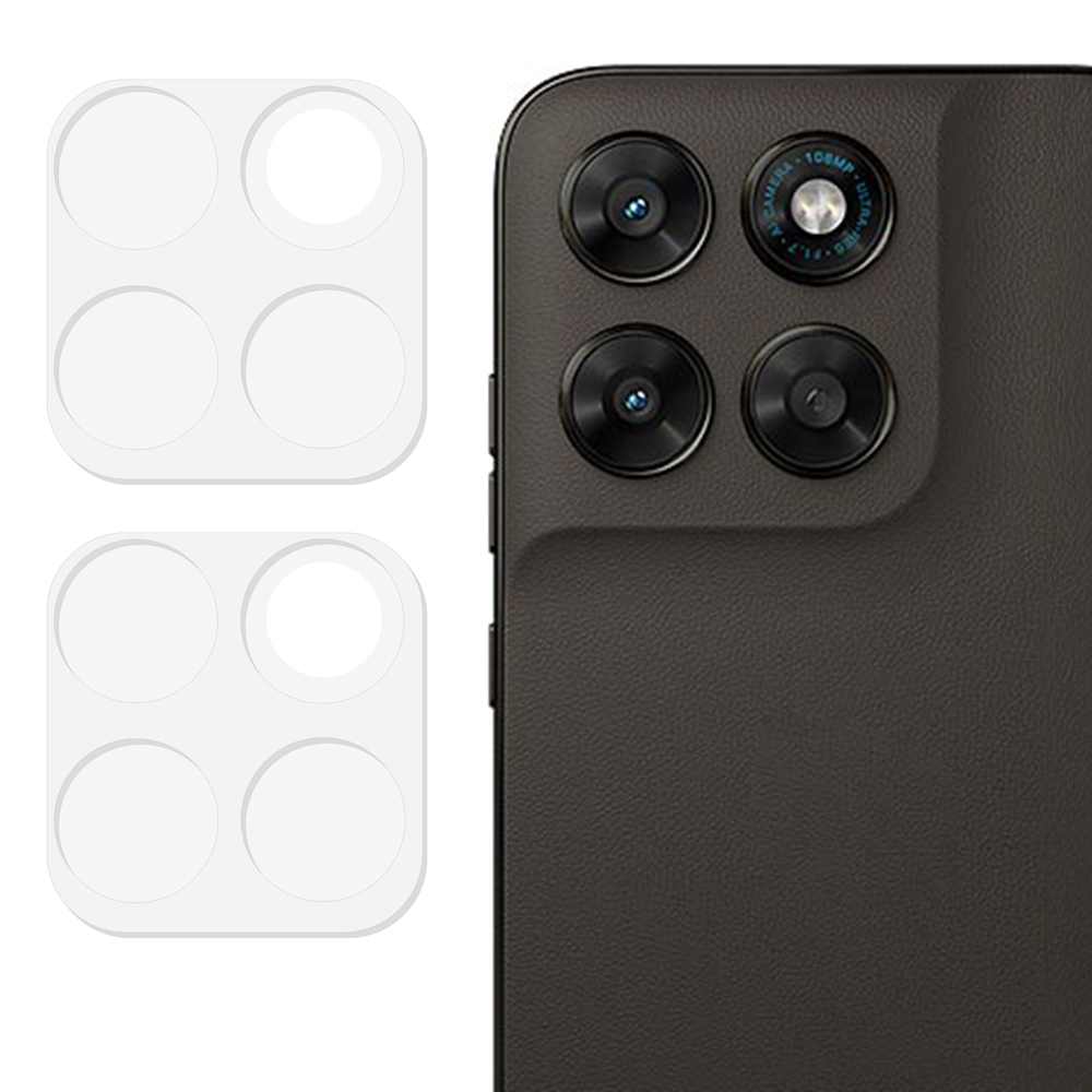2Pcs For Motorola Moto G77 5G / Moto G67 5G Full Coverage Camera Lens Protector 3D Arc Edge Anti-Scratch Tempered Glass Lens Film - Transparent