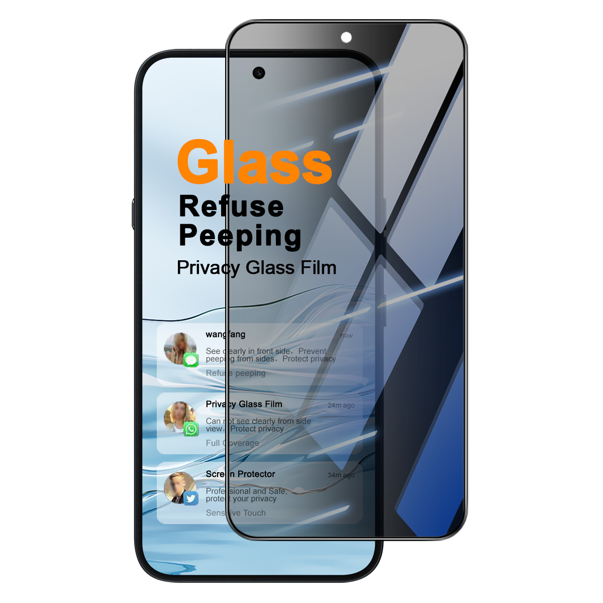 IMAK For Nothing Phone (4a) Pro Privacy Screen Protector Anti Peep Full Cover Tempered Glass Film (Fingerprint Unlock) - Black