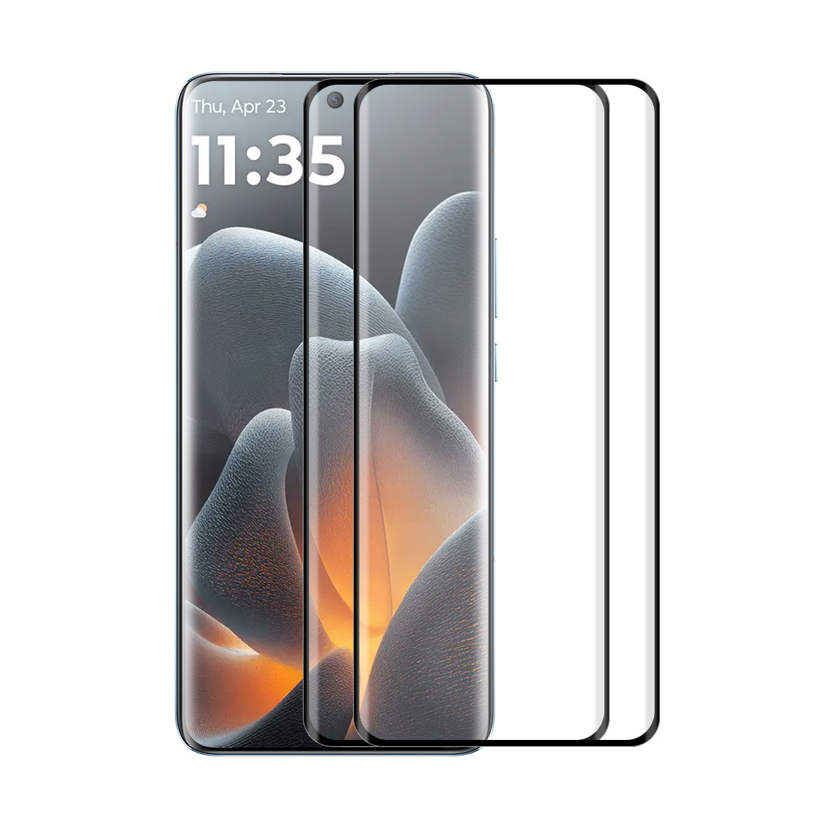 ENKAY HAT PRINCE For Motorola Edge 70 Fusion+ 5G / Motorola Edge 70 Fusion 5G 2Pcs Tempered Glass Screen Protector 3D Curved Clear Screen Film - Trans