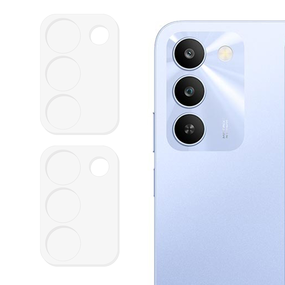 2Pcs For Realme C83 5G Full Coverage Camera Lens Protector 3D Arc Edge Anti-Scratch Tempered Glass Lens Film - Transparent
