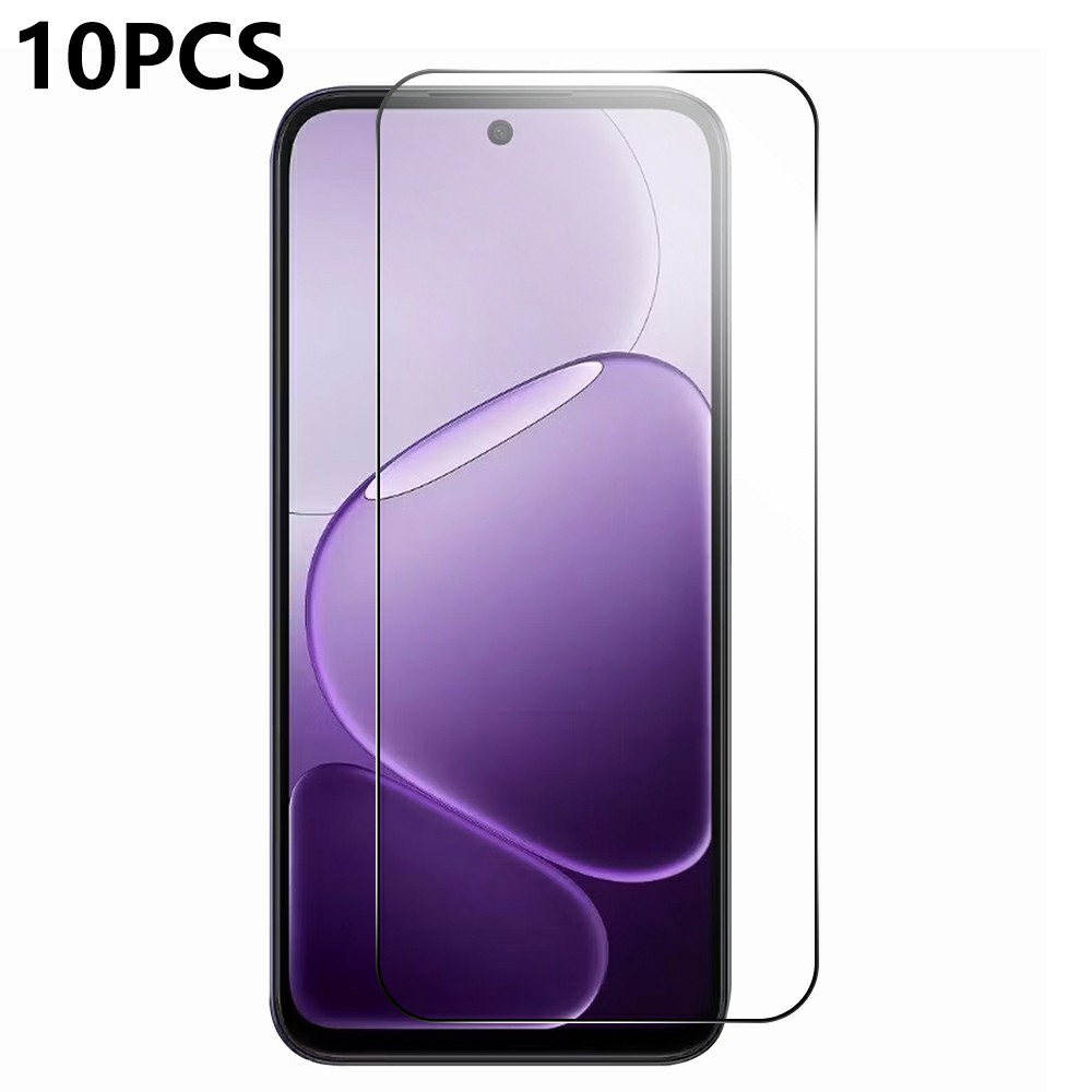RURIHAI 10Pcs High Aluminium-Silicon Glass Film For Oppo K14 5G / K14x 5G Full Glue 0.26mm 2.5D Full Screen Protector