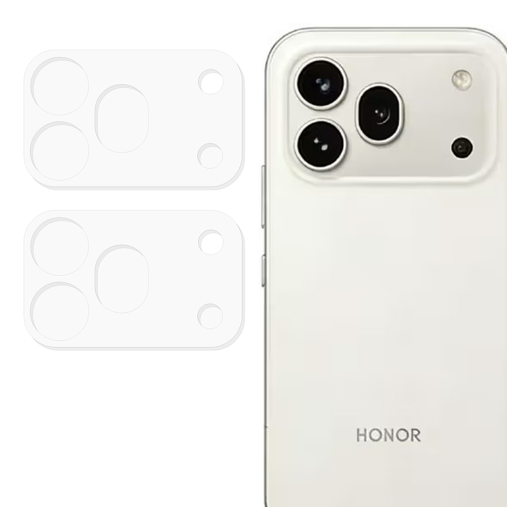 2Pcs For Honor 600 Pro 5G Full Coverage Camera Lens Protector 3D Arc Edge Anti-Scratch Tempered Glass Lens Film - Transparent
