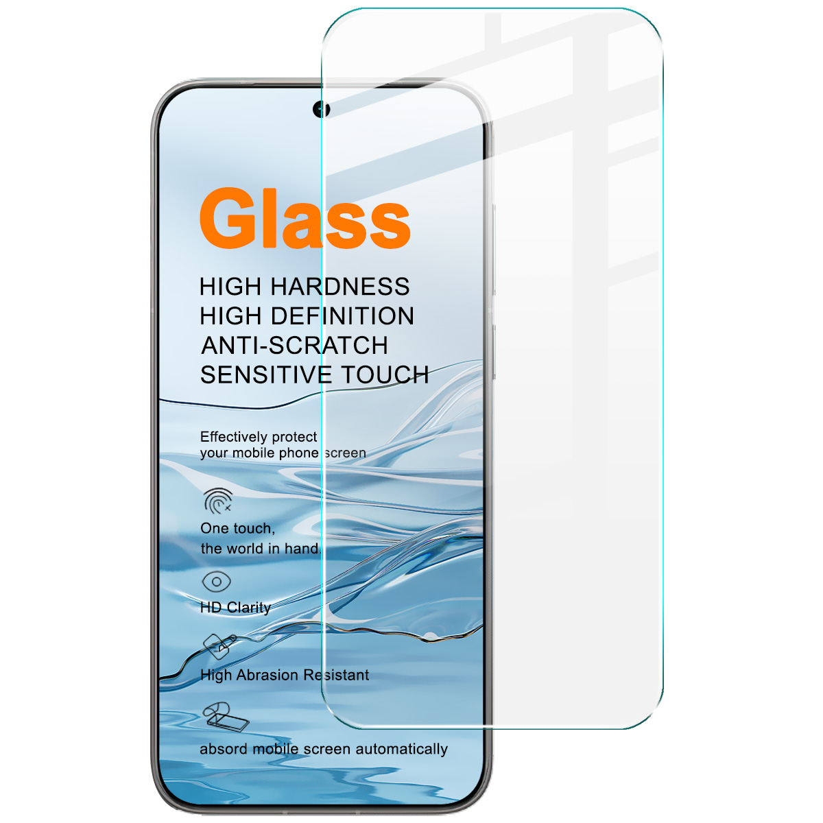 IMAK H Series For vivo X300s 5G Screen Protector Tempered Glass Film (Not Complete Coverage) (Fingerprint Unlock) - Transparent