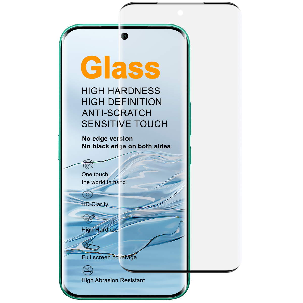 IMAK For TECNO Camon 50 Pro 4G  /  Camon 50 Ultra 5G Full Screen Protector Side Glue 3D Curved Tempered Glass Film (No Edge Version) (Fingerprint Unlo