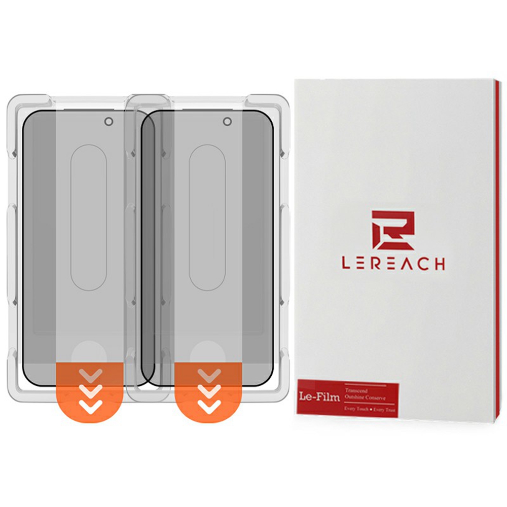 LEREACH 2Pcs For Xiaomi 15T Pro Privacy Tempered Glass Screen Protector 28° Anti-spy Full Cover Film - Black