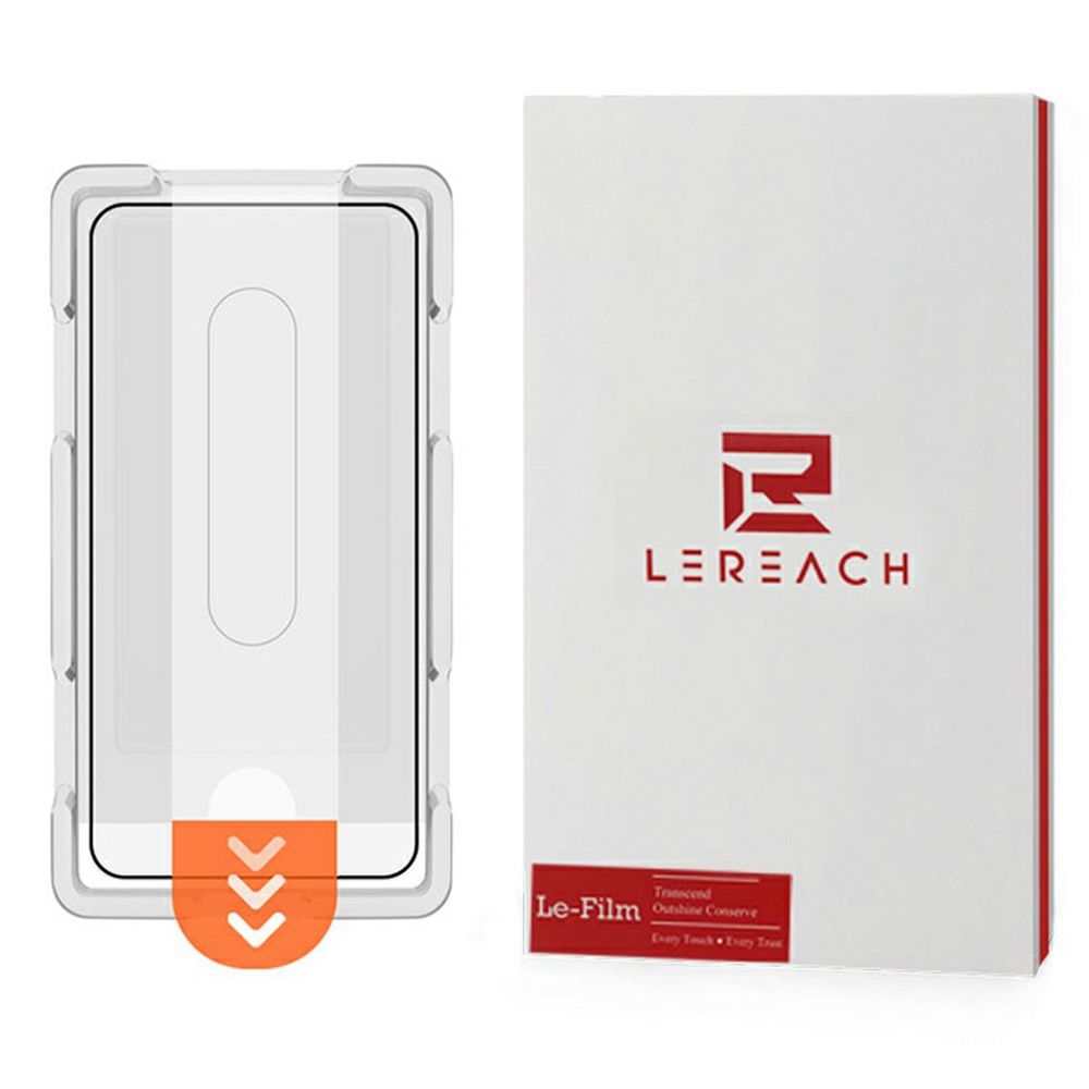 LEREACH For Samsung Galaxy A37 5G Tempered Glass Full Screen Protector Anti-Fingerprint Film with Dust-Free Installation Tool - Black