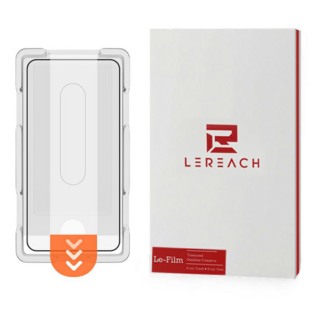 LEREACH For Samsung Galaxy S24 FE Tempered Glass Full Screen Protector Anti-Fingerprint Film with Dust-Free Installation Tool - Black