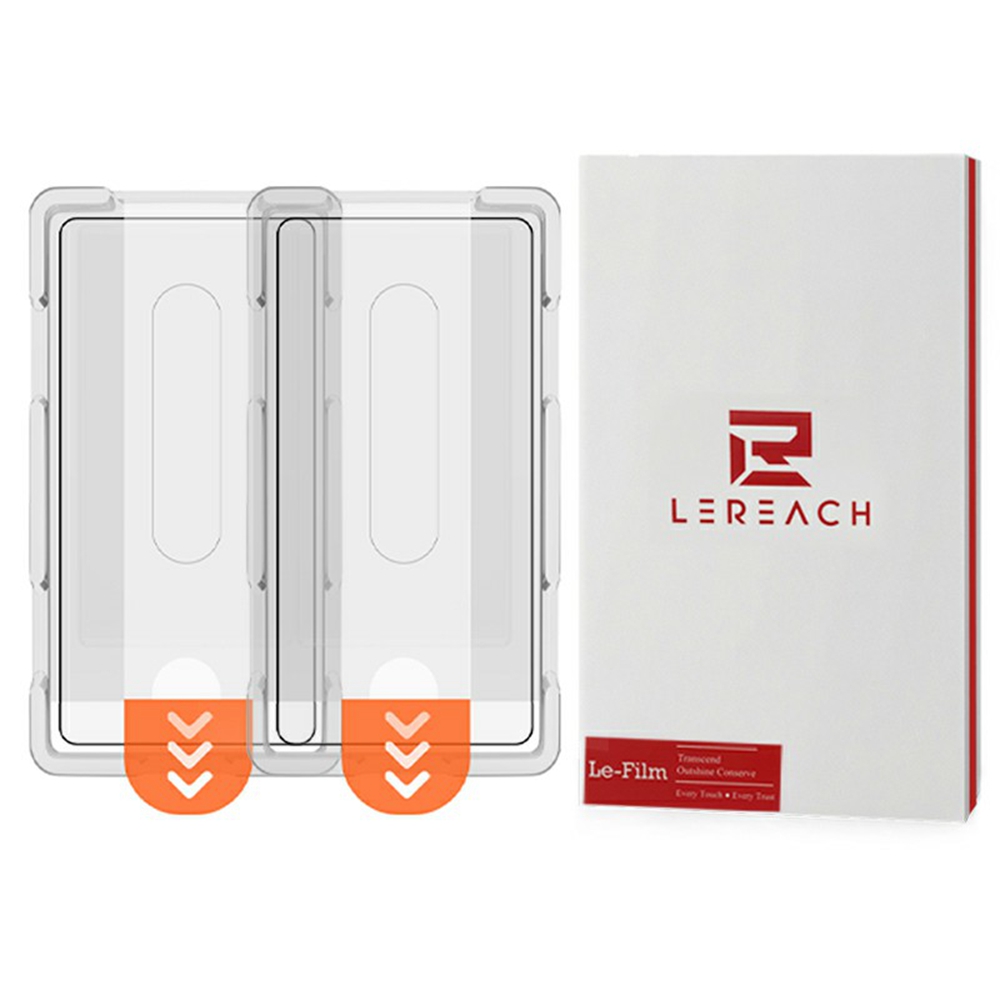 LEREACH 2Pcs For Samsung Galaxy S26 Ultra Tempered Glass Full Screen Protector Anti-Fingerprint Film with Dust-Free Installation Tool - Black